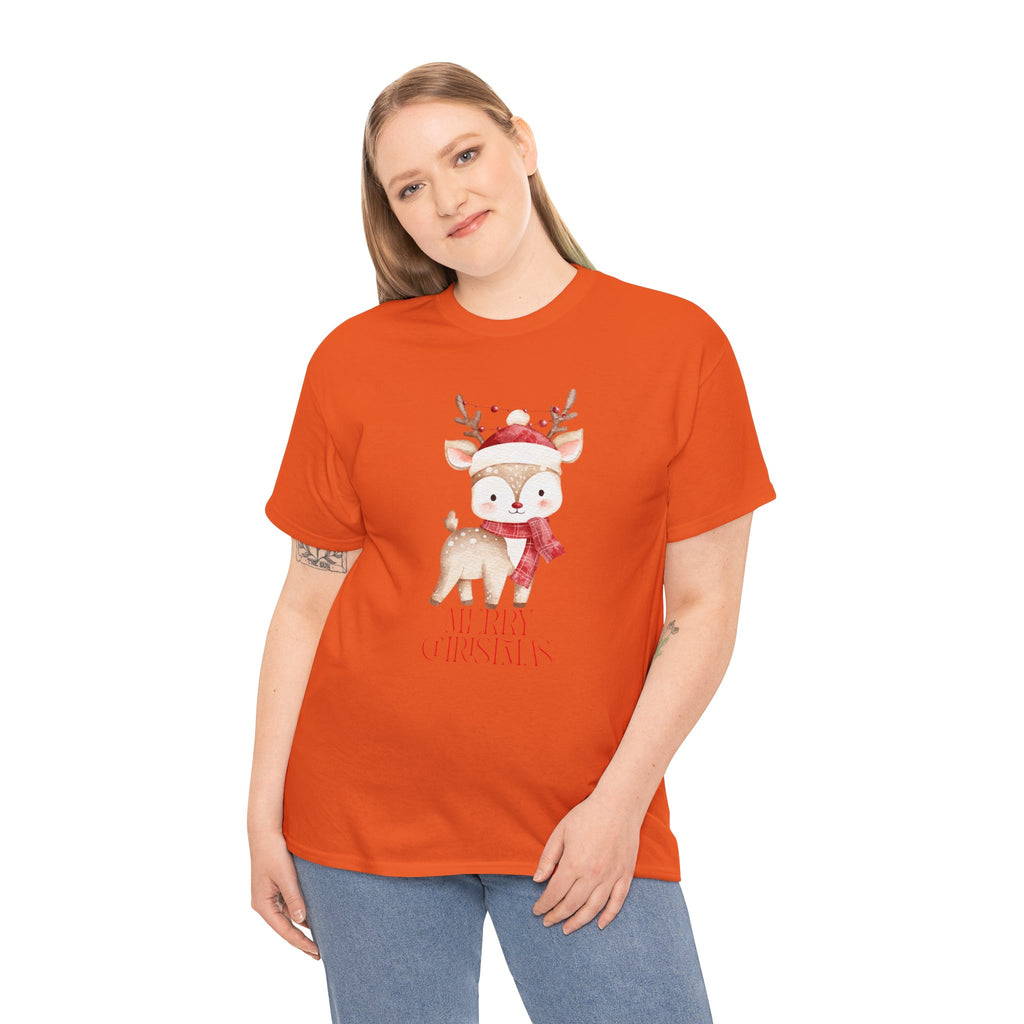 Kids' Cute Reindeer Christmas Tee – Merry Christmas Woodland Holiday Shirt