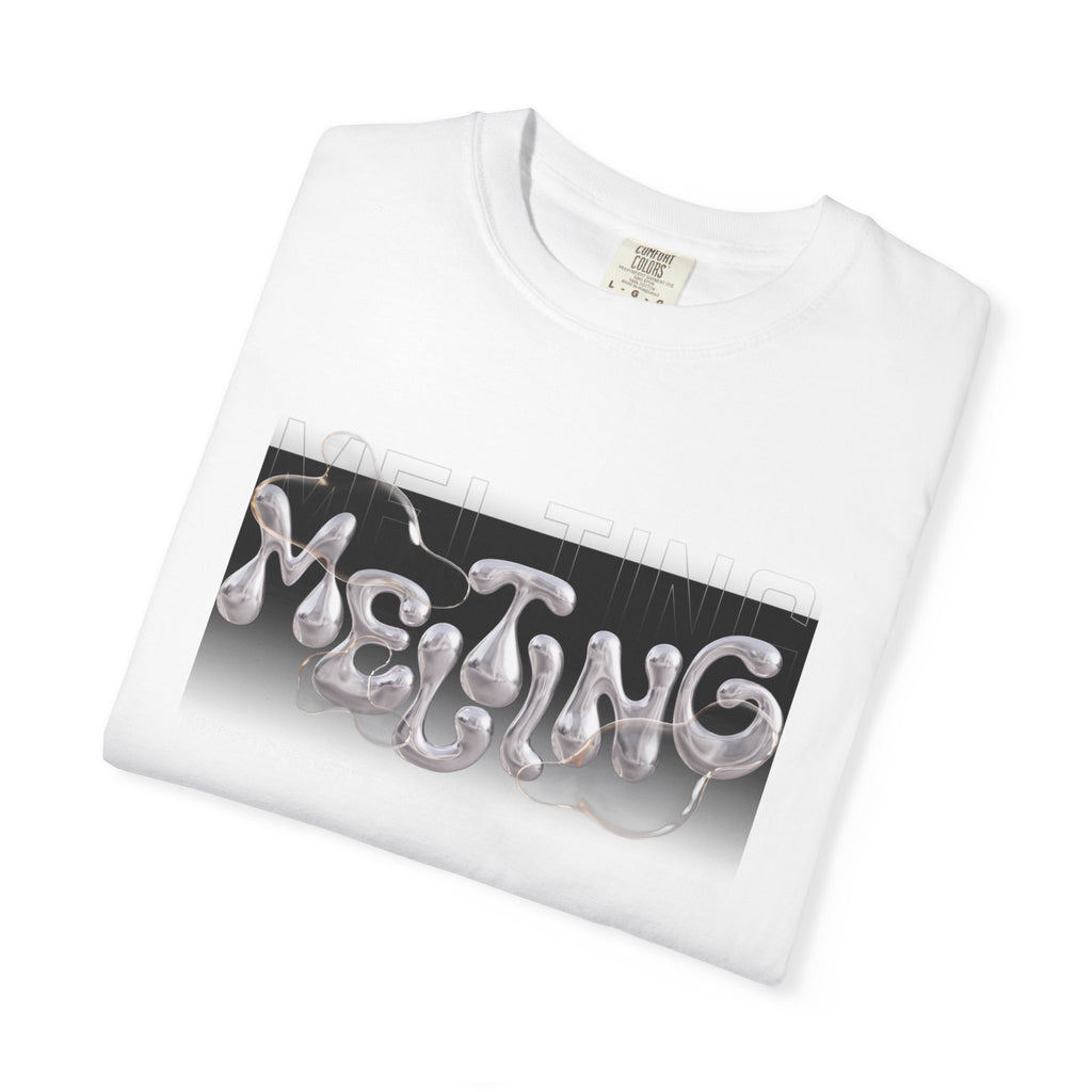 Melting Vibes Unisex Garment-Dyed T-shirt | Cool Graphic Tee for Art Lovers, Trendy Casual Wear, Unique Gift, Summer Style