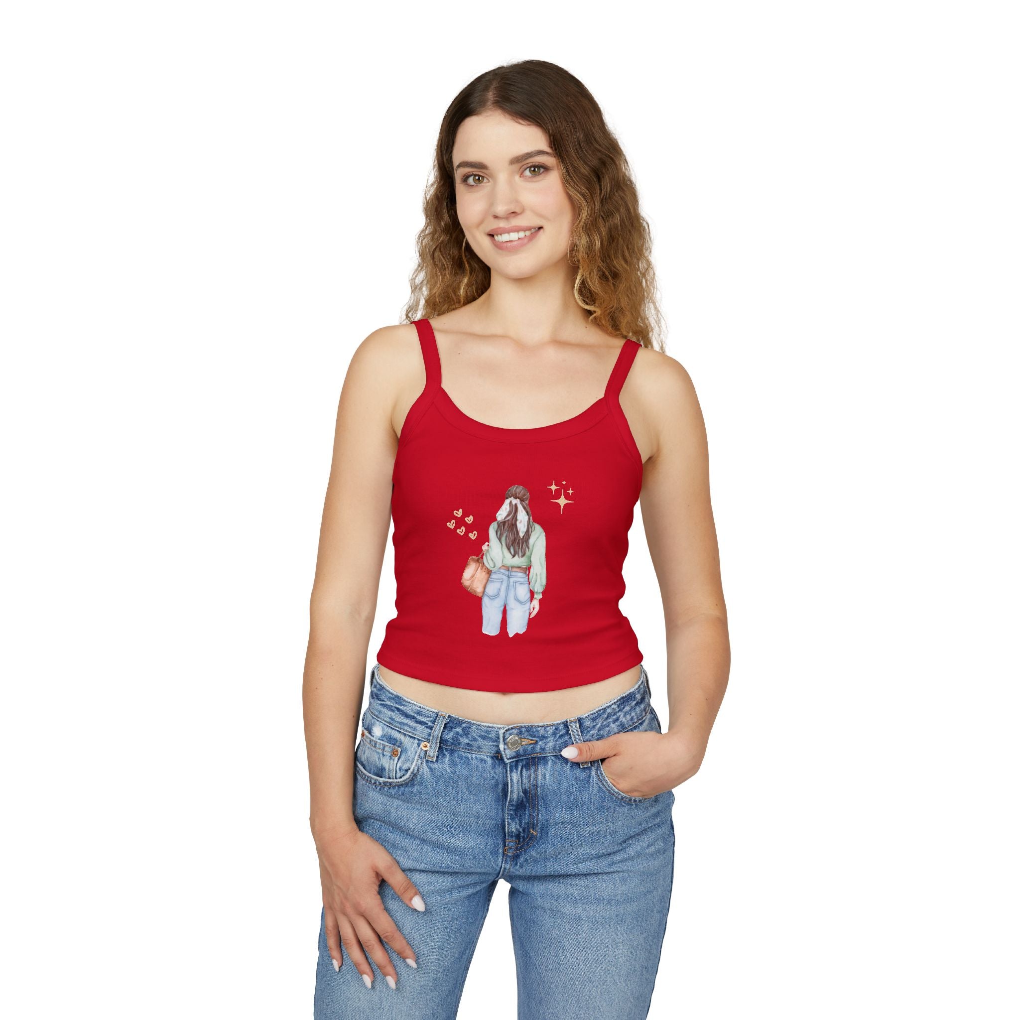Trendy Women's Spaghetti Strap Tank Top with Cute Back Design, Casual Summer Top, Perfect for Beach Days, Festivals, and Everyday [...]
