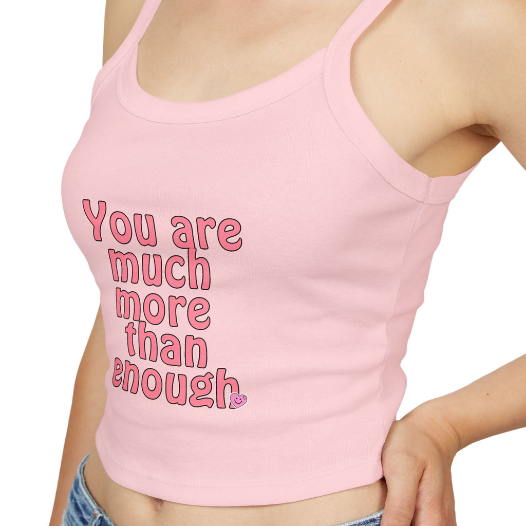 Empowering Women's Spaghetti Strap Tank Top, Motivational Crop Top, Summer Fashion, Gift for Her, Positive Affirmation Shirt, [...]