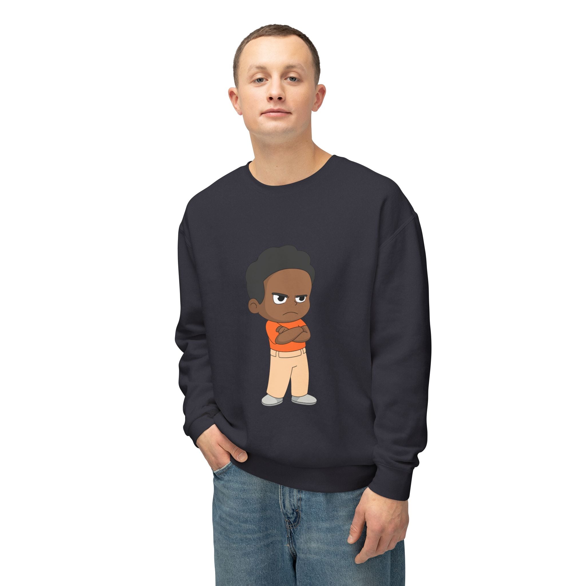 Playful Cartoon Crewneck Sweatshirt | Funny Lightweight Sweatshirt for Kids & Teens, Birthday Gift, Casualwear, Seasonal Comfort