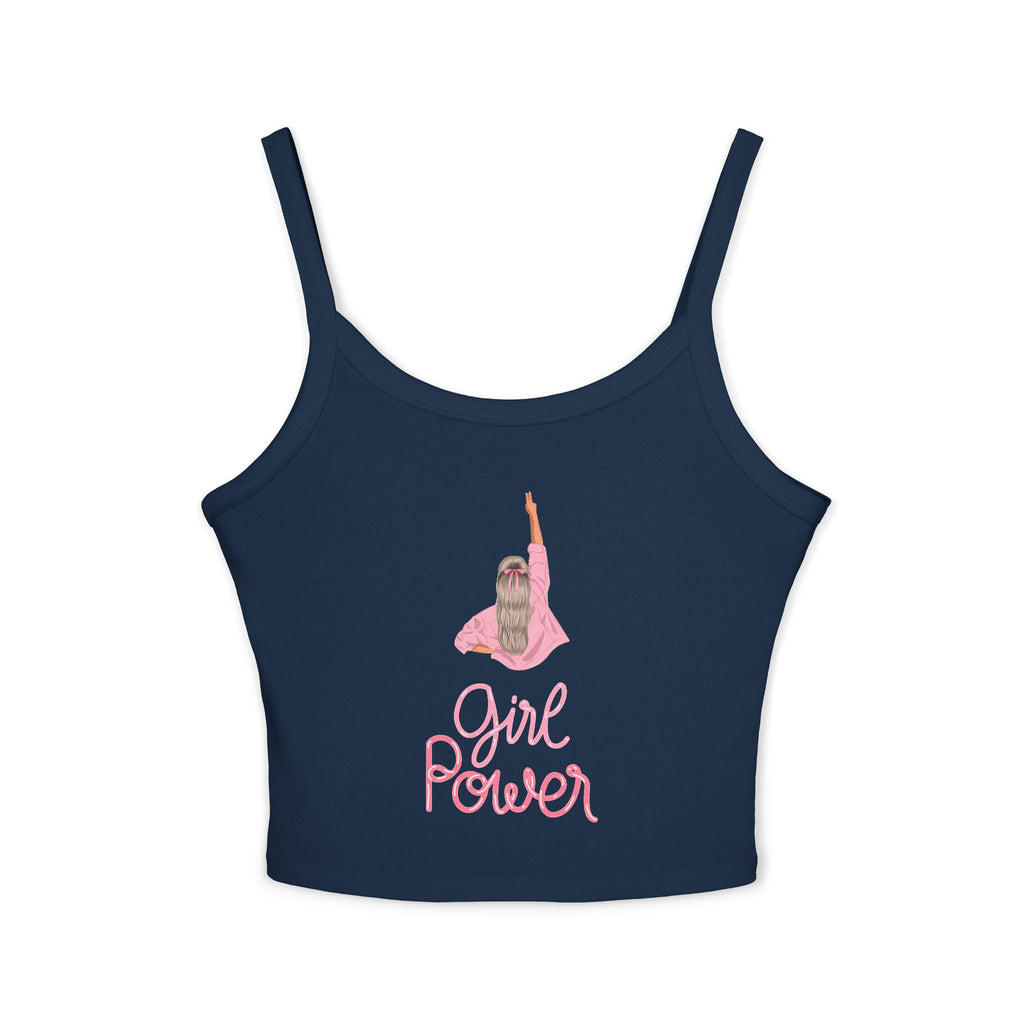 Empowering Women's Spaghetti Strap Tank Top - Girl Power Graphic, Summer Wear, Casual Style, Gift for Her, Feminism Fashion