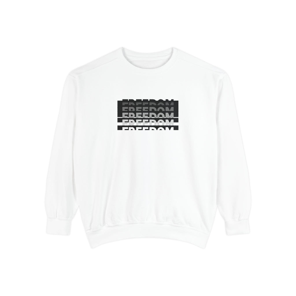 Freedom Unisex Garment-Dyed Sweatshirt - Cozy Casual Wear, Gift for Him/Her, Perfect for Relaxation, Street Style, Everyday Comfort