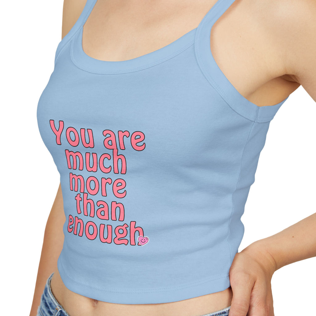 Empowering Women's Spaghetti Strap Tank Top, Motivational Crop Top, Summer Fashion, Gift for Her, Positive Affirmation Shirt, [...]