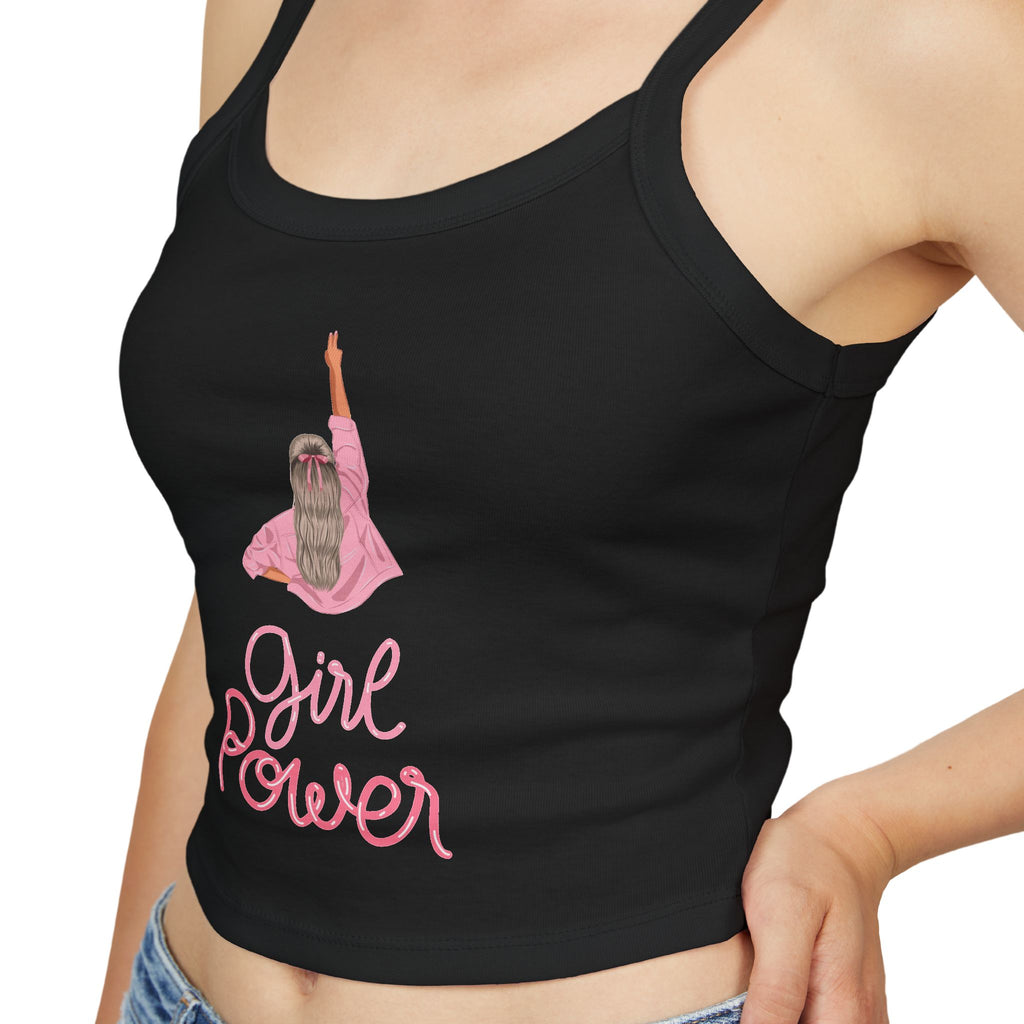 Empowering Women's Spaghetti Strap Tank Top - Girl Power Graphic, Summer Wear, Casual Style, Gift for Her, Feminism Fashion