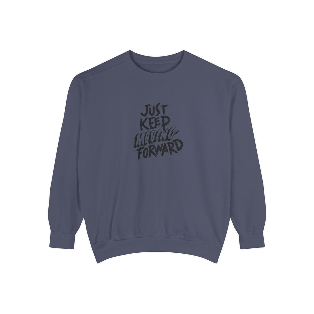 Motivational Sweatshirt - Just Keep Moving Forward, Unisex Garment-Dyed Crewneck, Cozy Gift, Inspirational Apparel, Perfect for Every [...]