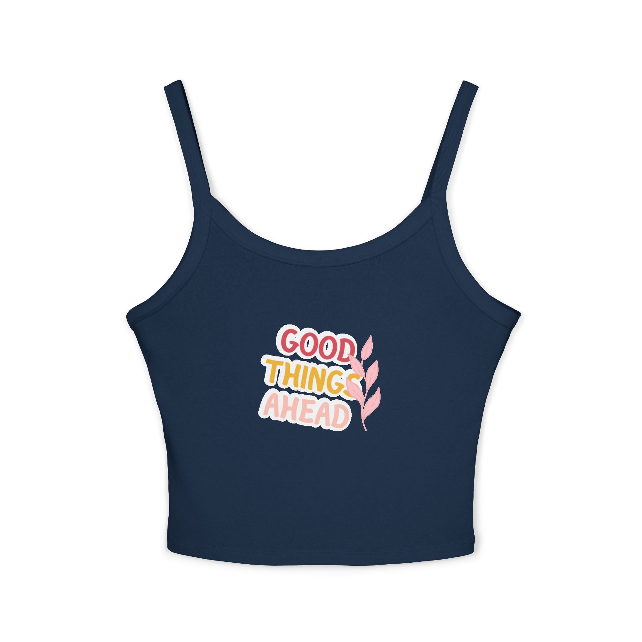 Optimistic Women's Spaghetti Strap Tank Top, Casual Summer Top, Inspirational Sleeveless Shirt, Gift for Her, Trendy Layering Piece