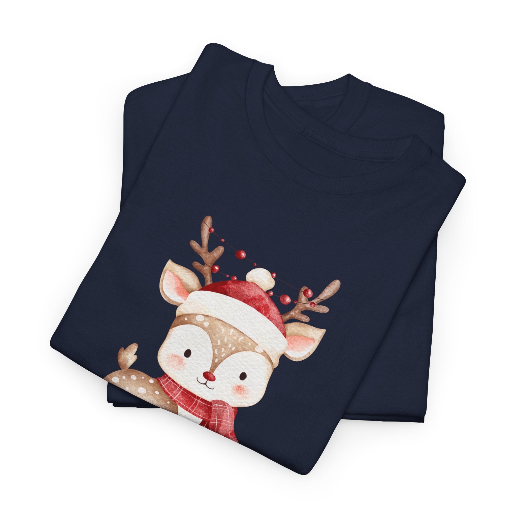 Kids' Cute Reindeer Christmas Tee – Merry Christmas Woodland Holiday Shirt