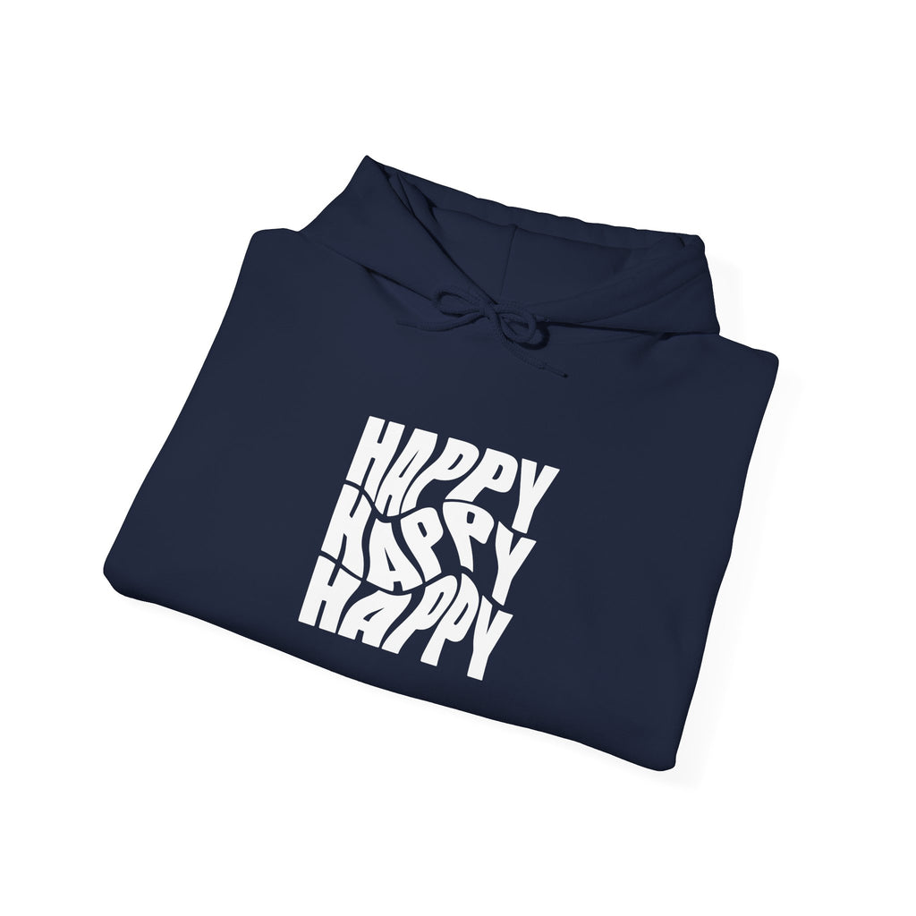 Happy Vibe Unisex Hoodie, Cozy Sweatshirt, Gift for Friends, Casual Wear, Birthday Gift, Everyday Comfort