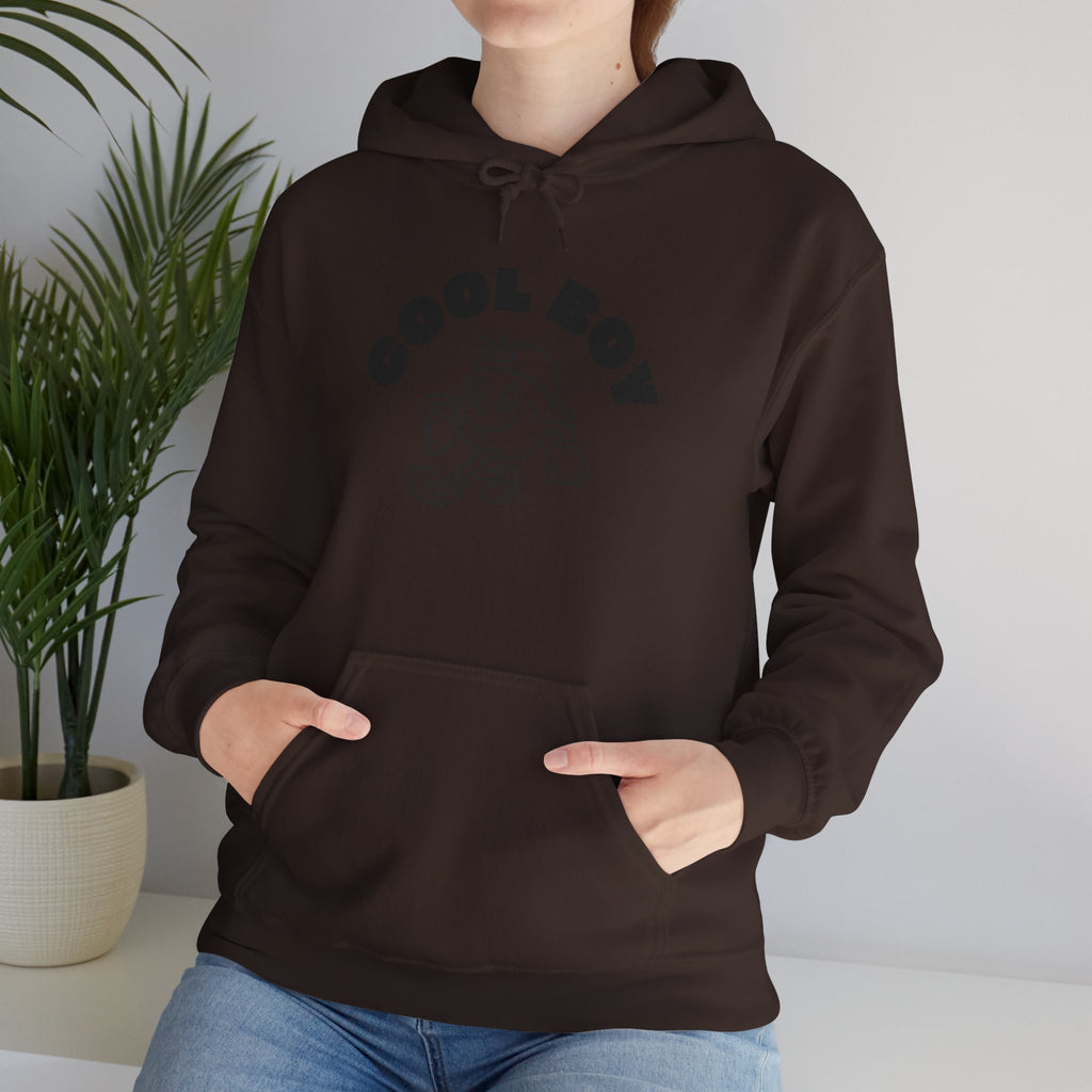 Cool Boy Unisex Hooded Sweatshirt, Casualwear for Teens, Gift for Him, Cozy Layering, Streetwear Style, Everyday Comfort
