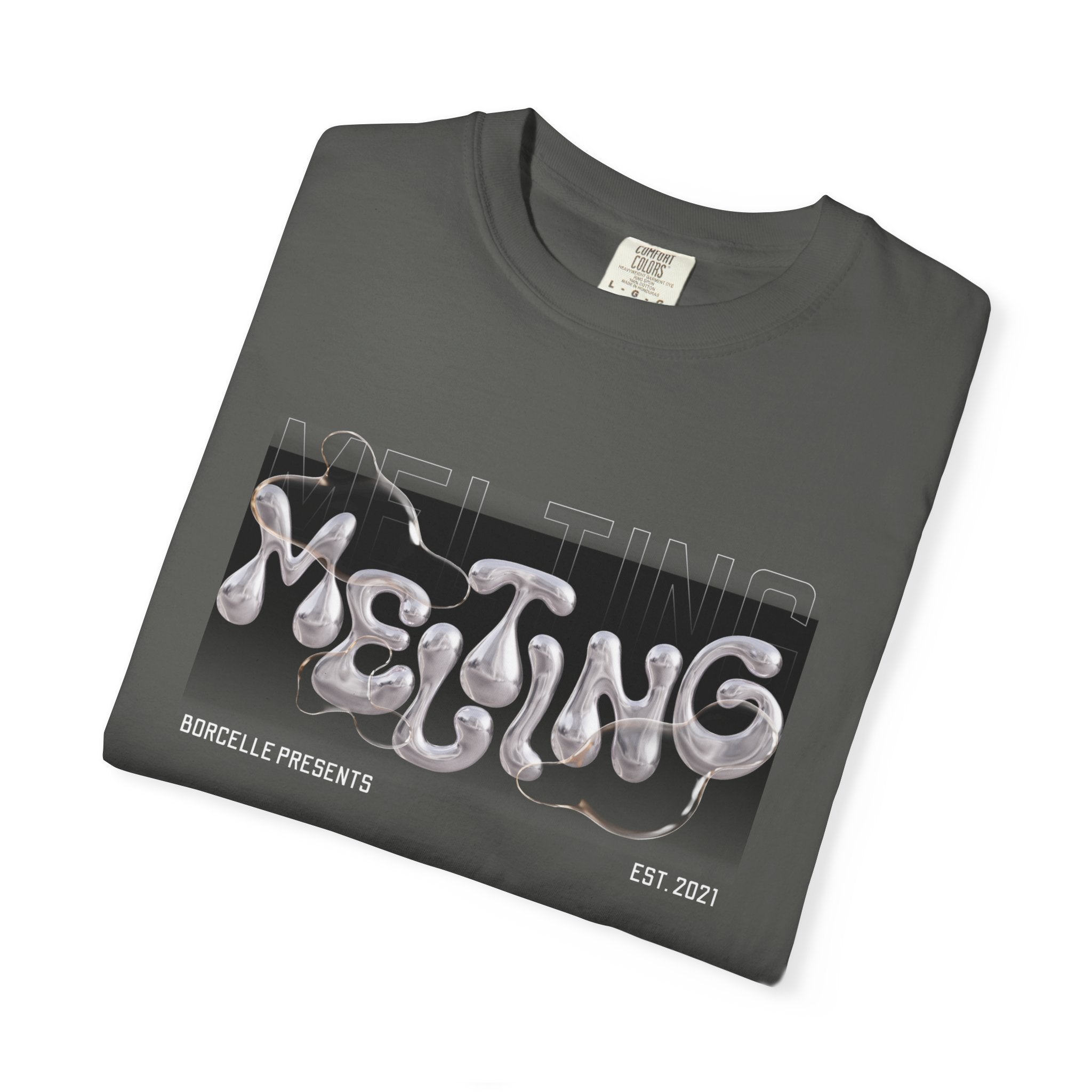 Melting Vibes Unisex Garment-Dyed T-shirt | Cool Graphic Tee for Art Lovers, Trendy Casual Wear, Unique Gift, Summer Style