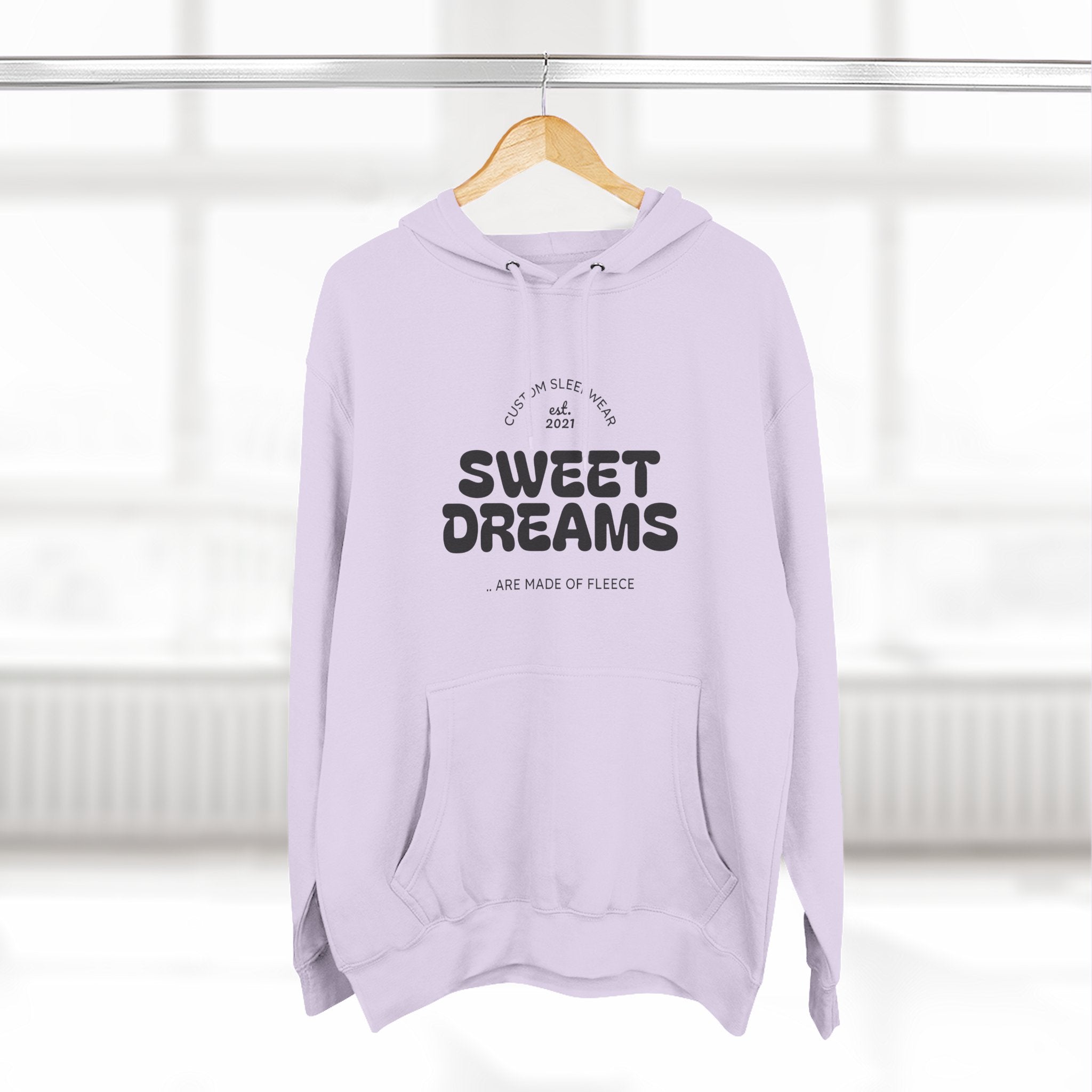 Cozy Sweet Dreams Hoodie, Fleece Pullover for Relaxation, Gift for Dreamers, Perfect for Sleepovers, Casual Wear