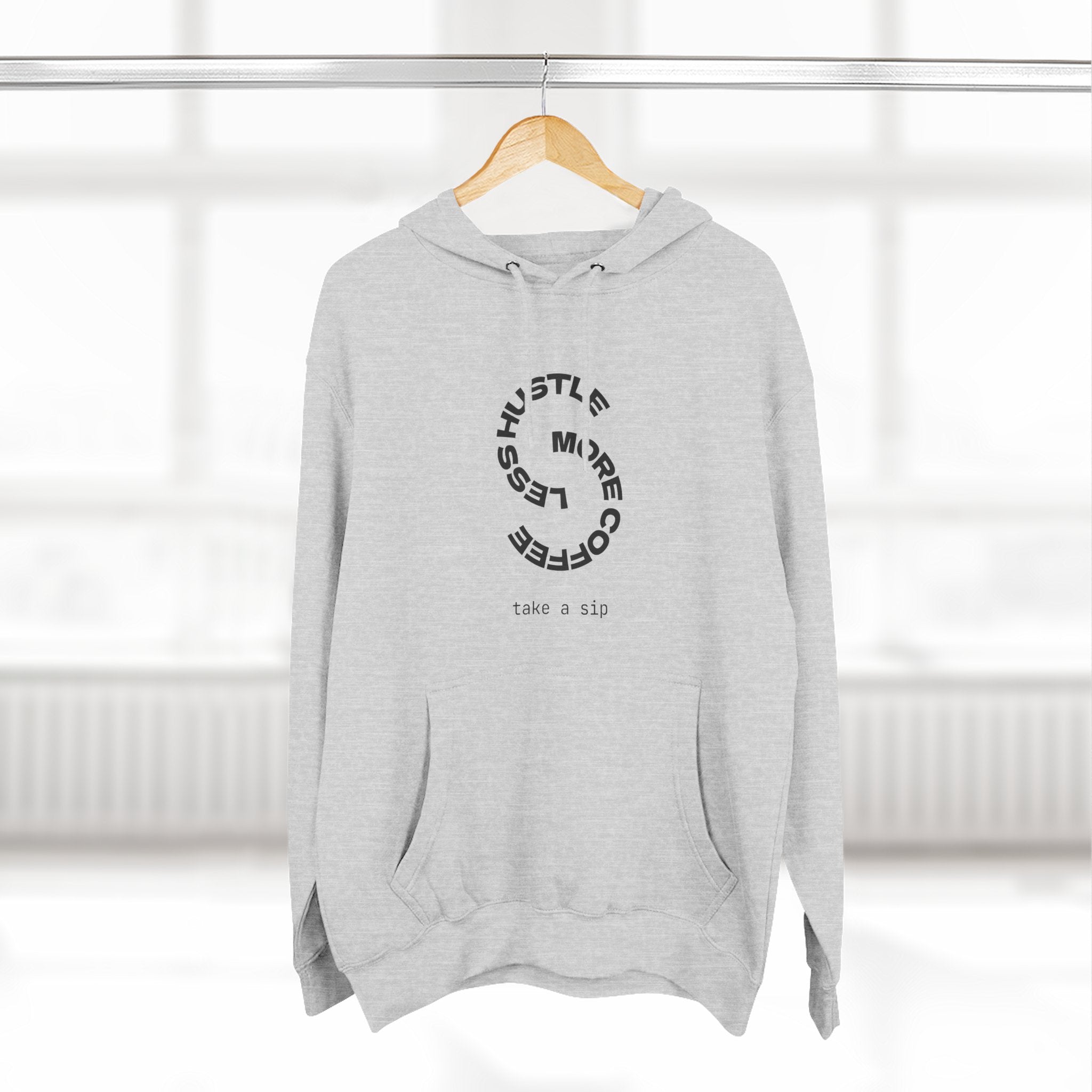 Cozy Coffee Lover's Hoodie, Fleece Sweatshirt, Relaxed Casual Wear, Gift for Coffee Enthusiasts, Perfect for Winter