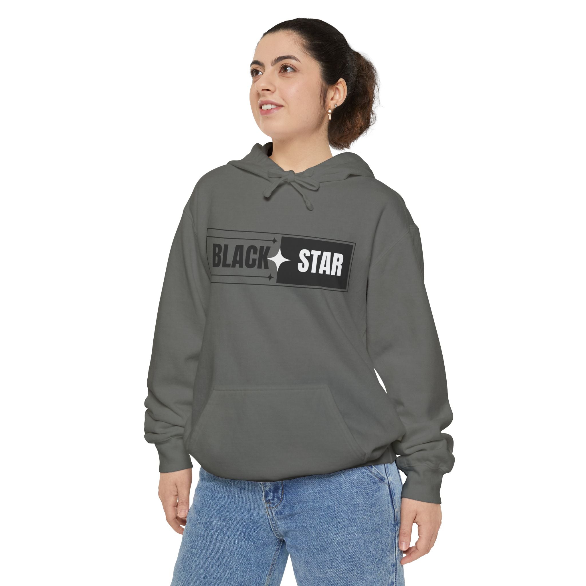 Unisex Garment-Dyed Hoodie with 'BLACK STAR' Design, Cozy Casual Sweatshirt, Everyday Hoodie, Perfect Gift for Birthdays, Relaxed [...]