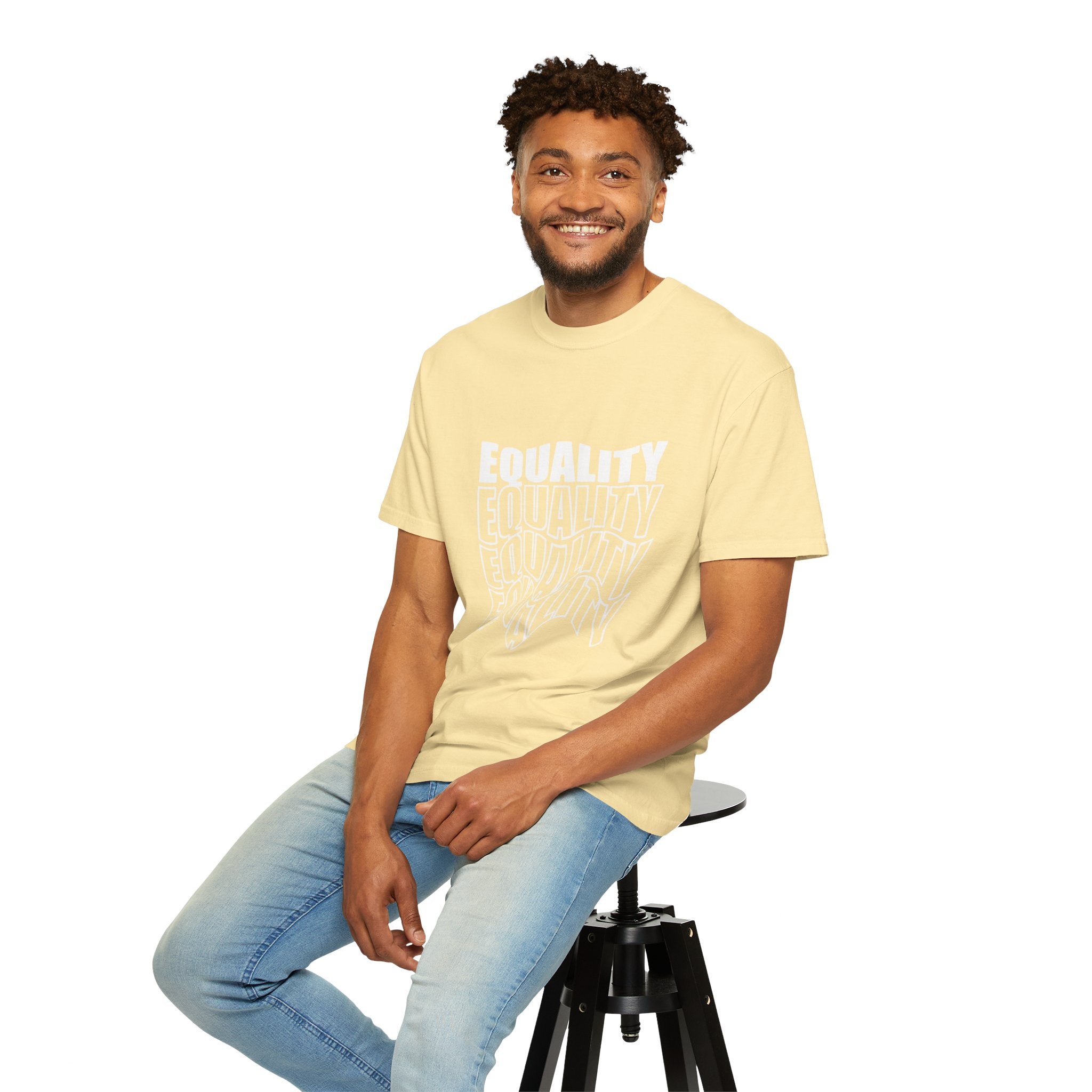 Equality Unisex Garment-Dyed T-shirt | Bold Statement Tee, LGBTQ+ Pride Apparel, Casual Wear, Gift for Activists, Equality Awareness