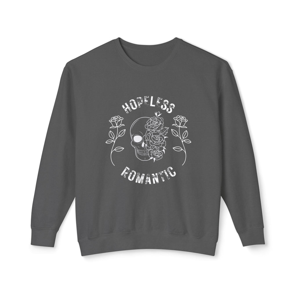 Hopeless Romantic Sweatshirt, Unisex Lightweight Crewneck Sweater, Cute Gift for Her, Fall Fashion, Casual Wear, Cozy Loungewear