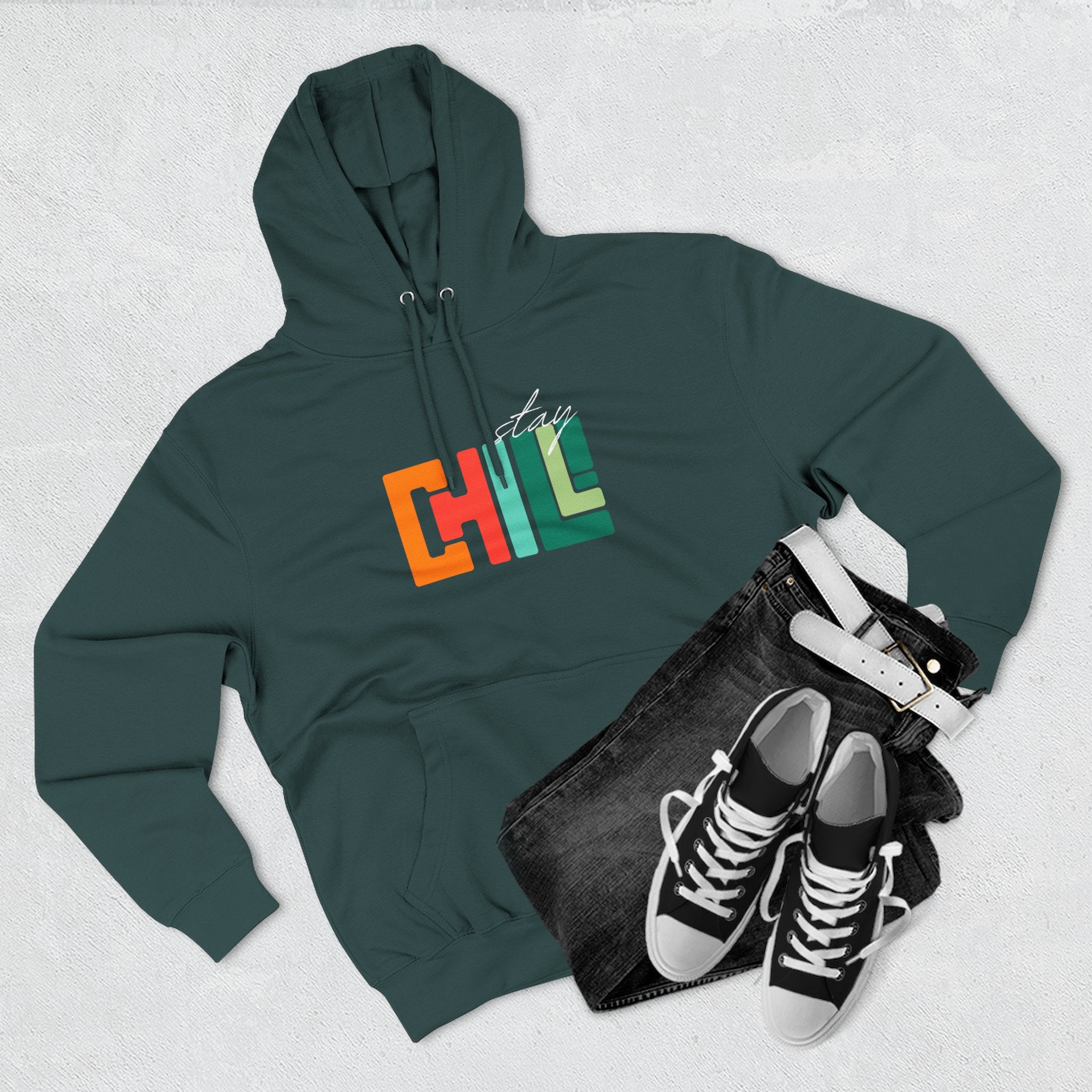 Chill Vibes Three-Panel Fleece Hoodie | Cozy Sweatshirt for Relaxation, Perfect for Gifts, Fashion, and Casual Wear
