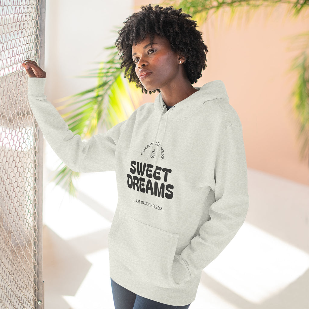 Cozy Sweet Dreams Hoodie, Fleece Pullover for Relaxation, Gift for Dreamers, Perfect for Sleepovers, Casual Wear