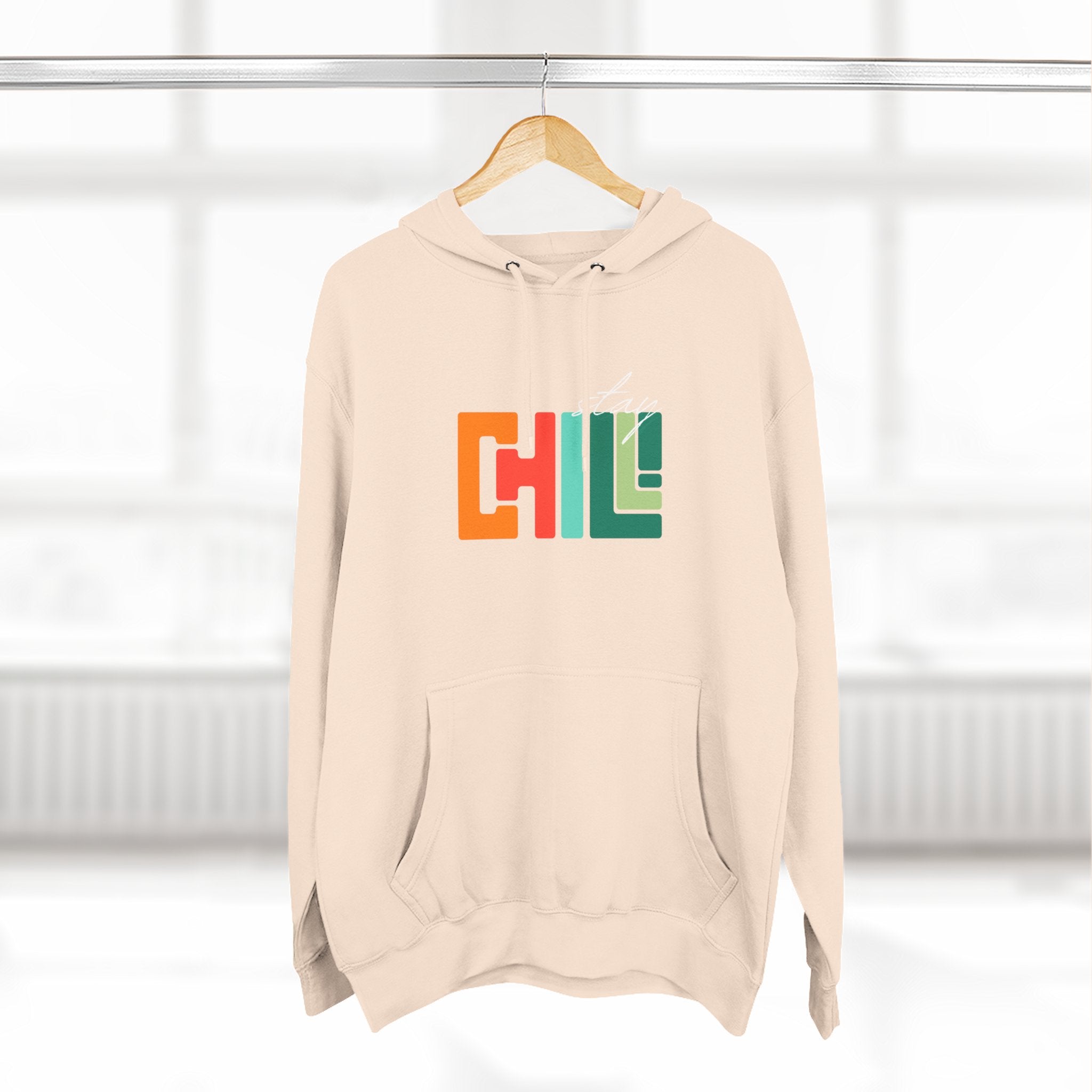 Chill Vibes Three-Panel Fleece Hoodie | Cozy Sweatshirt for Relaxation, Perfect for Gifts, Fashion, and Casual Wear