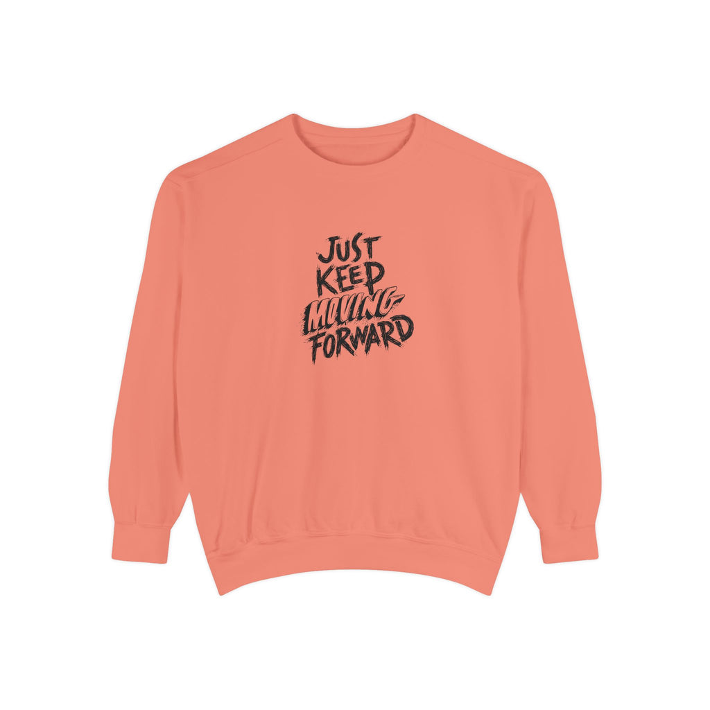 Motivational Sweatshirt - Just Keep Moving Forward, Unisex Garment-Dyed Crewneck, Cozy Gift, Inspirational Apparel, Perfect for Every [...]