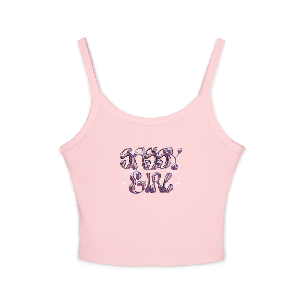 Sassy Girl Tank Top, Cute Summer Top, Gift for Her, Casual Wear Shirt, Trendy Spaghetti Strap Top, Summer Fashion Essential