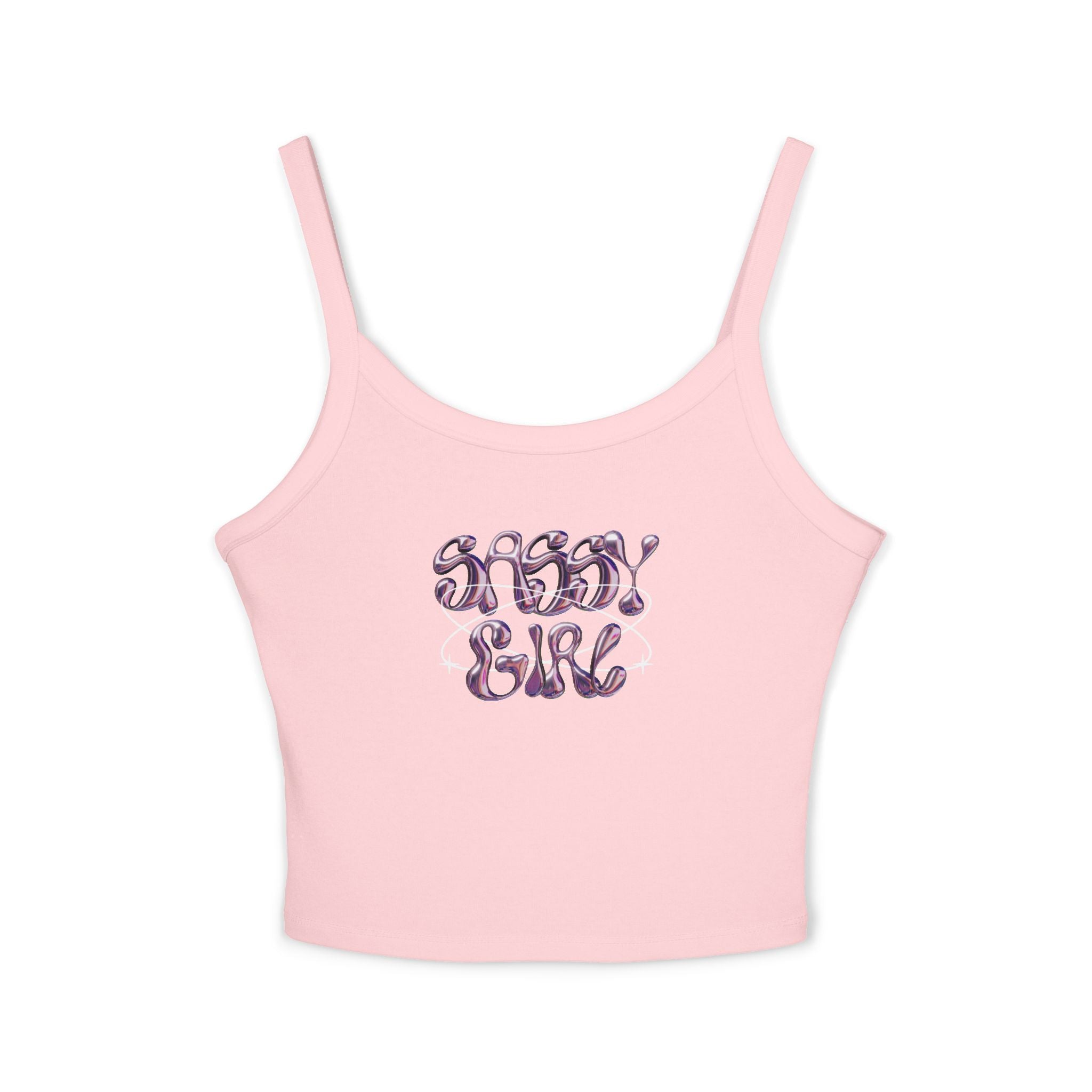 Sassy Girl Tank Top, Cute Summer Top, Gift for Her, Casual Wear Shirt, Trendy Spaghetti Strap Top, Summer Fashion Essential