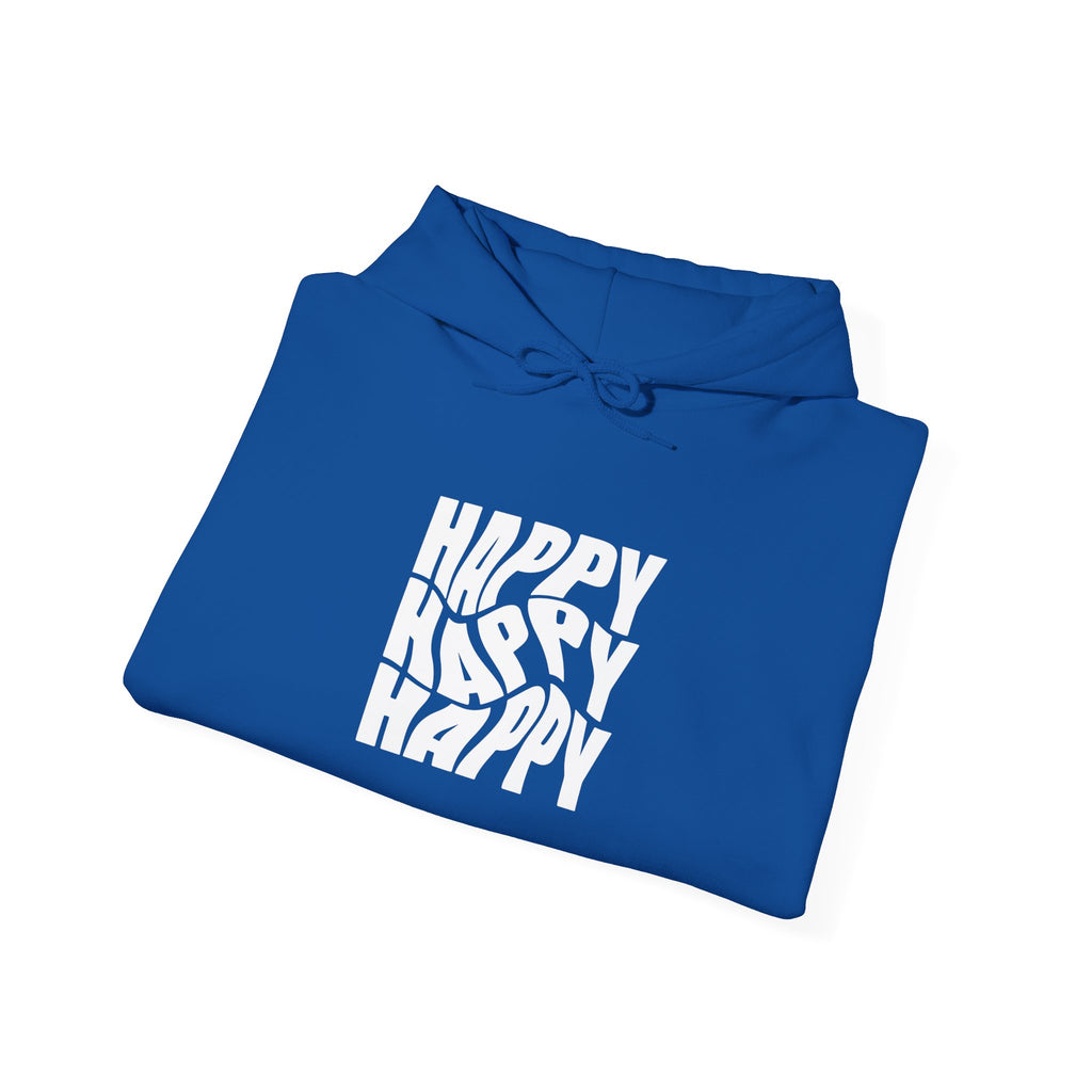 Happy Vibe Unisex Hoodie, Cozy Sweatshirt, Gift for Friends, Casual Wear, Birthday Gift, Everyday Comfort
