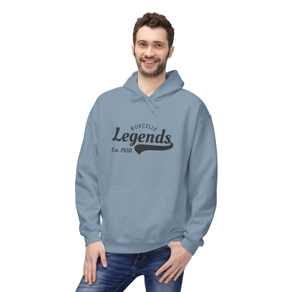 Retro Legends Fleece Hoodie, Cozy Unisex Sweatshirt, Perfect Gift for Sports Lovers, Casual Wear, Est. 1950