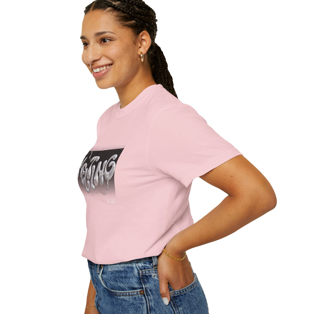Melting Vibes Unisex Garment-Dyed T-shirt | Cool Graphic Tee for Art Lovers, Trendy Casual Wear, Unique Gift, Summer Style