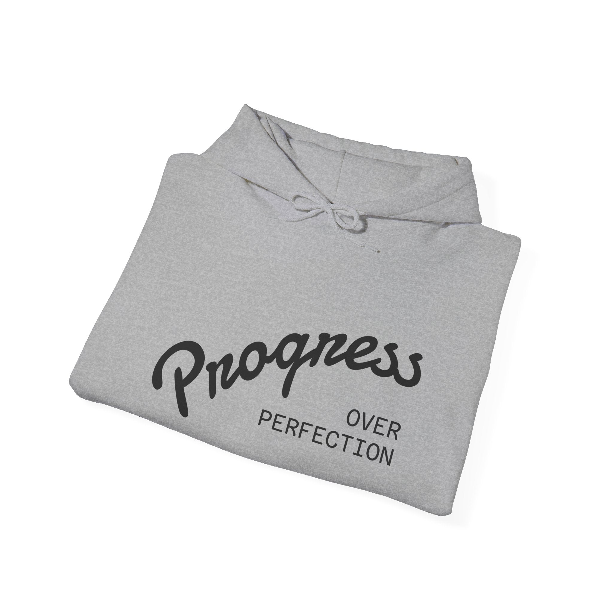 Progress Over Perfection Hoodie, Motivational Sweatshirt, Unisex Hooded Sweatshirt, Cozy Casual Wear, Gift for Her, Inspirational Apparel