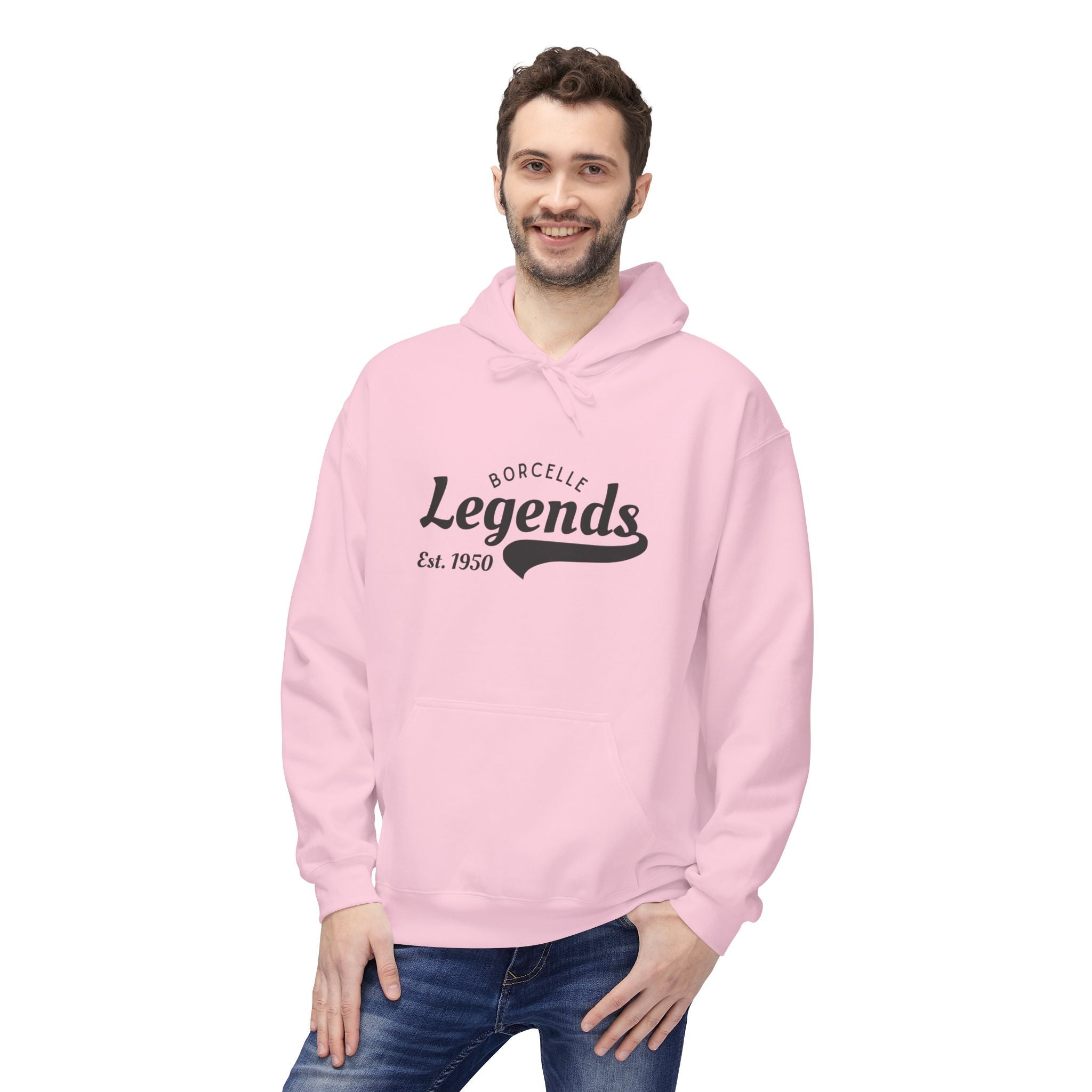 Retro Legends Fleece Hoodie, Cozy Unisex Sweatshirt, Perfect Gift for Sports Lovers, Casual Wear, Est. 1950