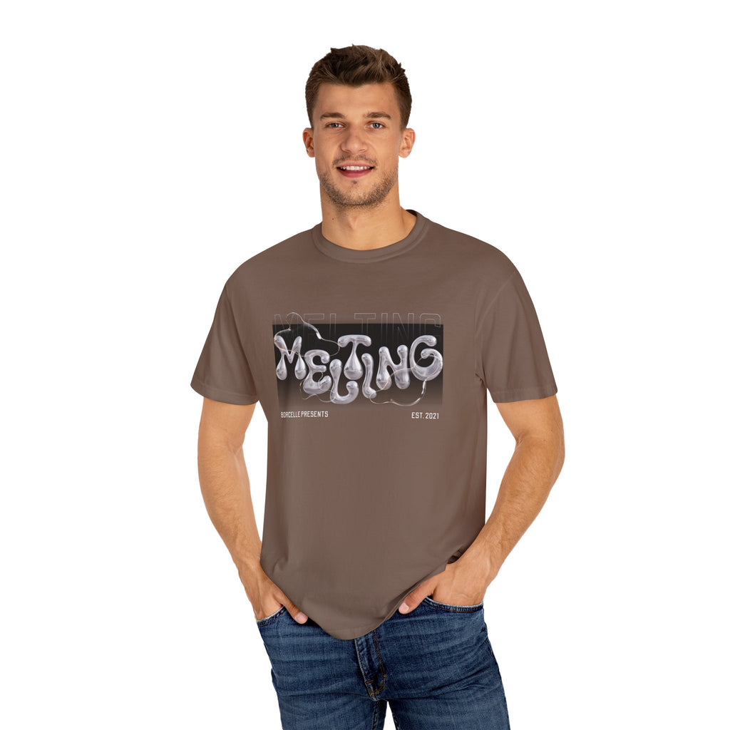 Melting Vibes Unisex Garment-Dyed T-shirt | Cool Graphic Tee for Art Lovers, Trendy Casual Wear, Unique Gift, Summer Style