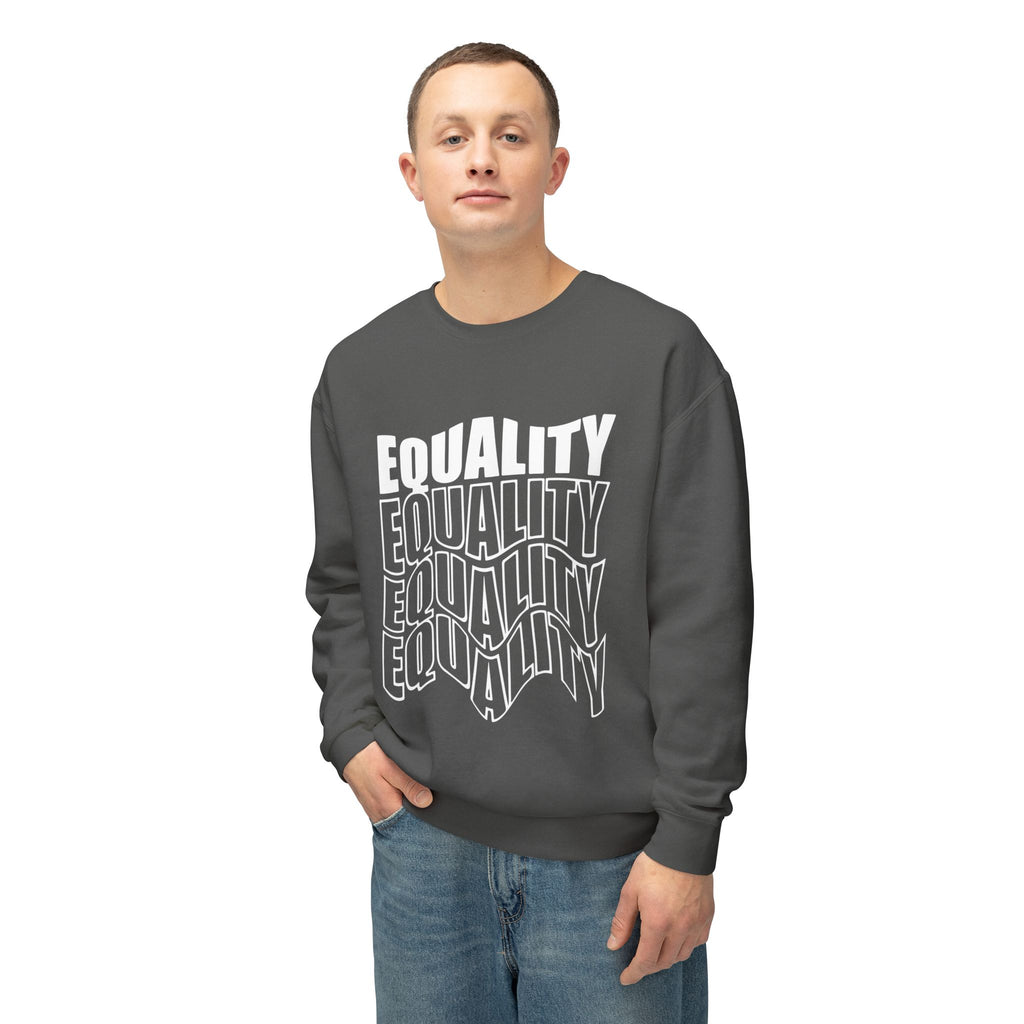 Equality Crewneck Sweatshirt | Unisex Lightweight Pullover, Casual Wear, Equality Message, Gift for Activists, Everyday Comfort