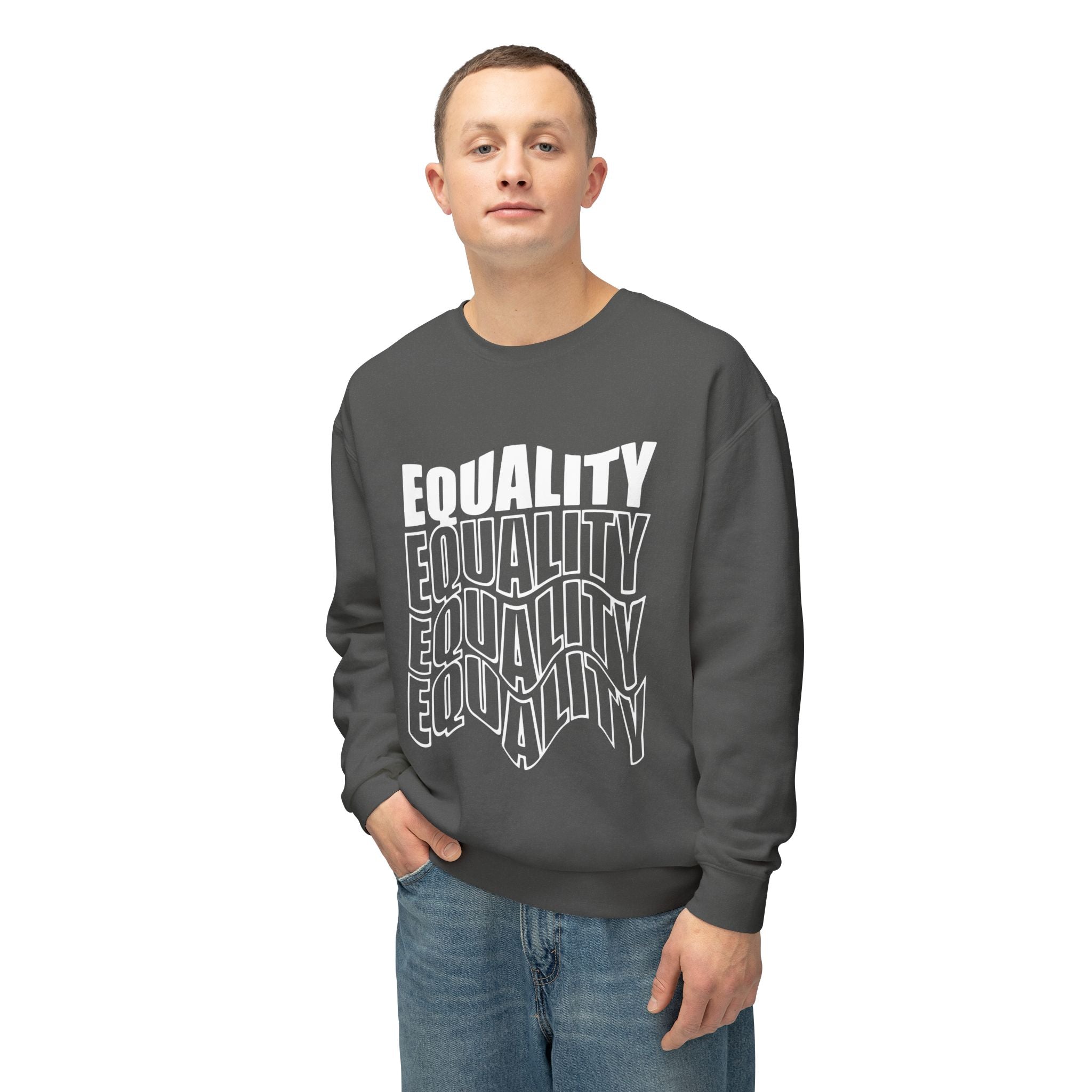 Equality Crewneck Sweatshirt | Unisex Lightweight Pullover, Casual Wear, Equality Message, Gift for Activists, Everyday Comfort