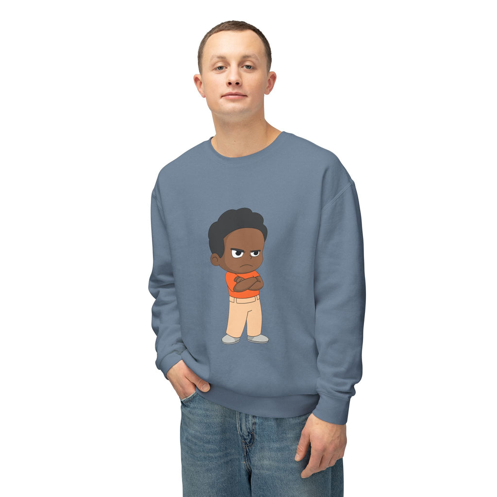 Playful Cartoon Crewneck Sweatshirt | Funny Lightweight Sweatshirt for Kids & Teens, Birthday Gift, Casualwear, Seasonal Comfort