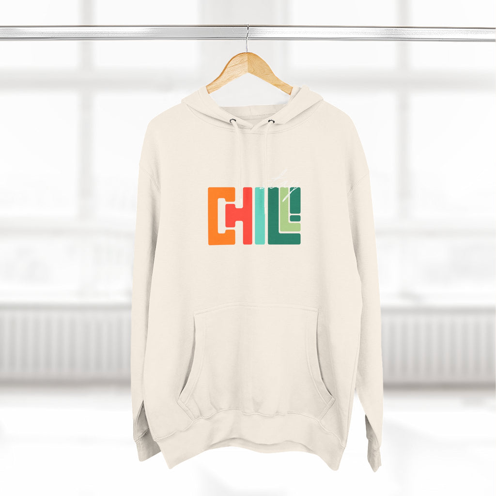 Chill Vibes Three-Panel Fleece Hoodie | Cozy Sweatshirt for Relaxation, Perfect for Gifts, Fashion, and Casual Wear