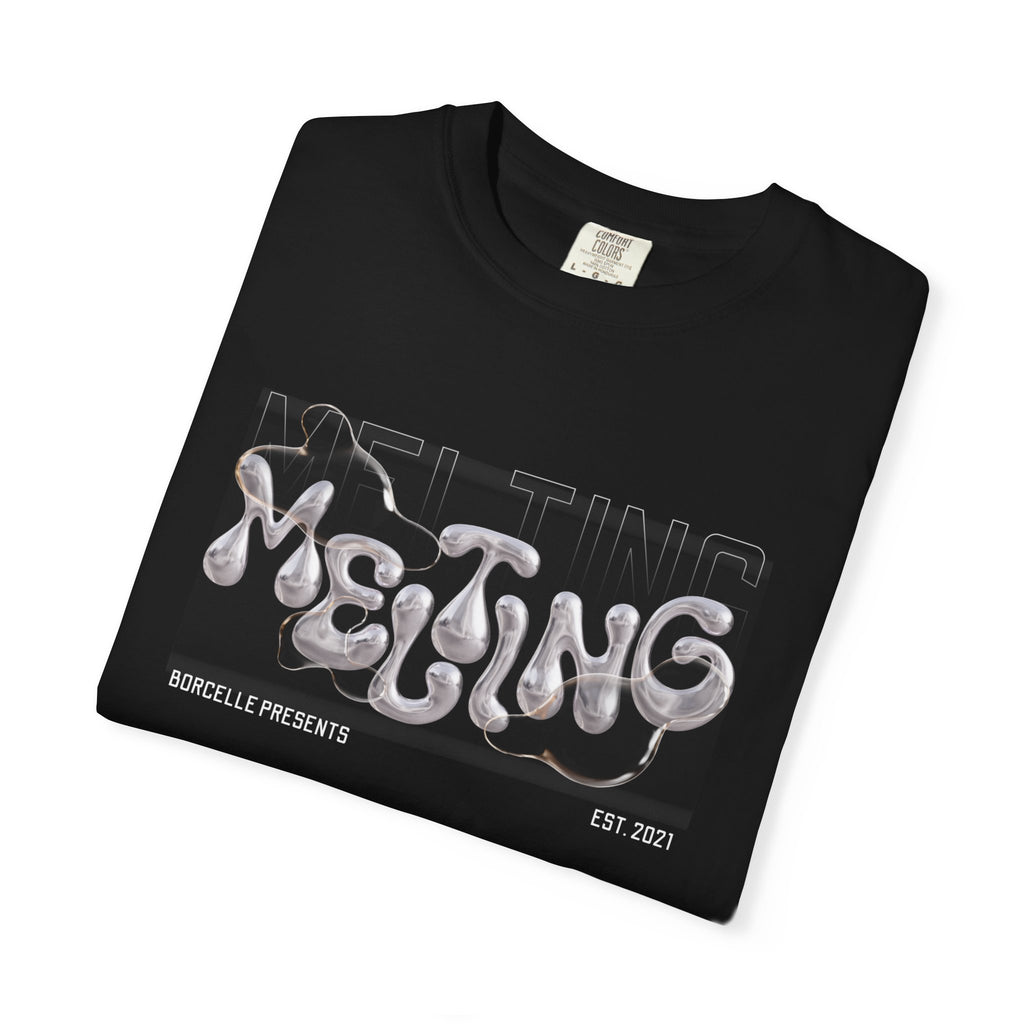 Melting Vibes Unisex Garment-Dyed T-shirt | Cool Graphic Tee for Art Lovers, Trendy Casual Wear, Unique Gift, Summer Style