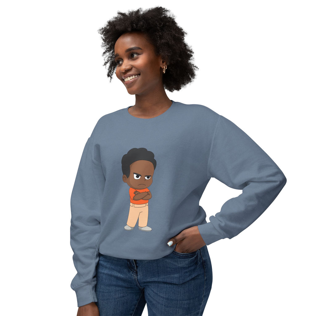 Playful Cartoon Crewneck Sweatshirt | Funny Lightweight Sweatshirt for Kids & Teens, Birthday Gift, Casualwear, Seasonal Comfort