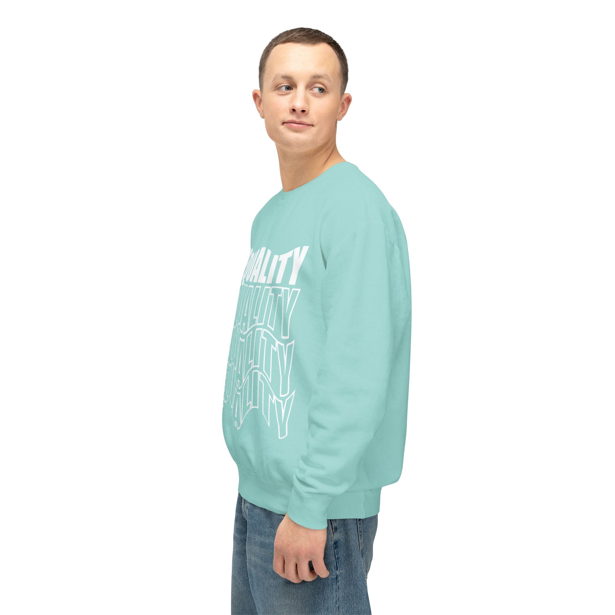 Equality Crewneck Sweatshirt | Unisex Lightweight Pullover, Casual Wear, Equality Message, Gift for Activists, Everyday Comfort