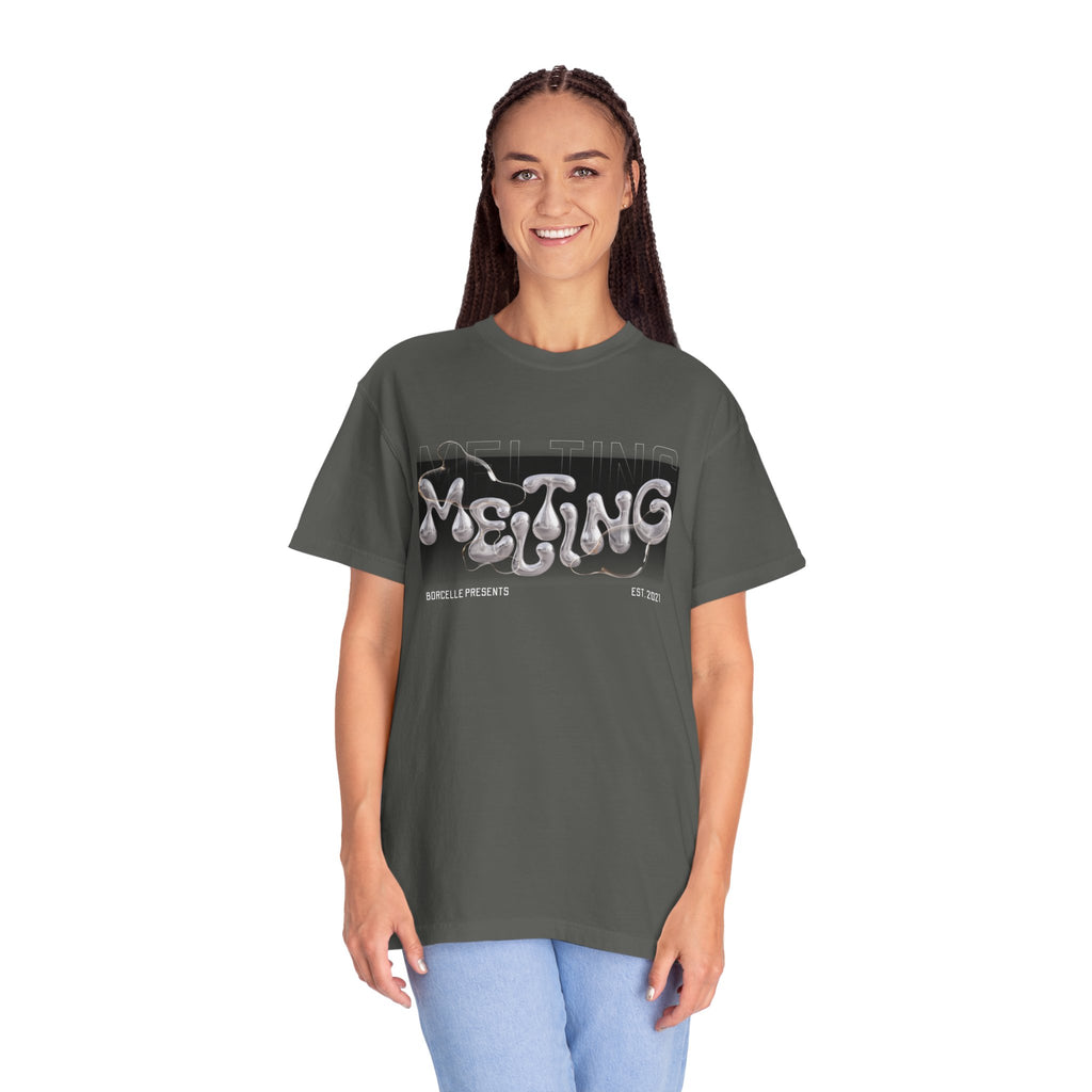 Melting Vibes Unisex Garment-Dyed T-shirt | Cool Graphic Tee for Art Lovers, Trendy Casual Wear, Unique Gift, Summer Style