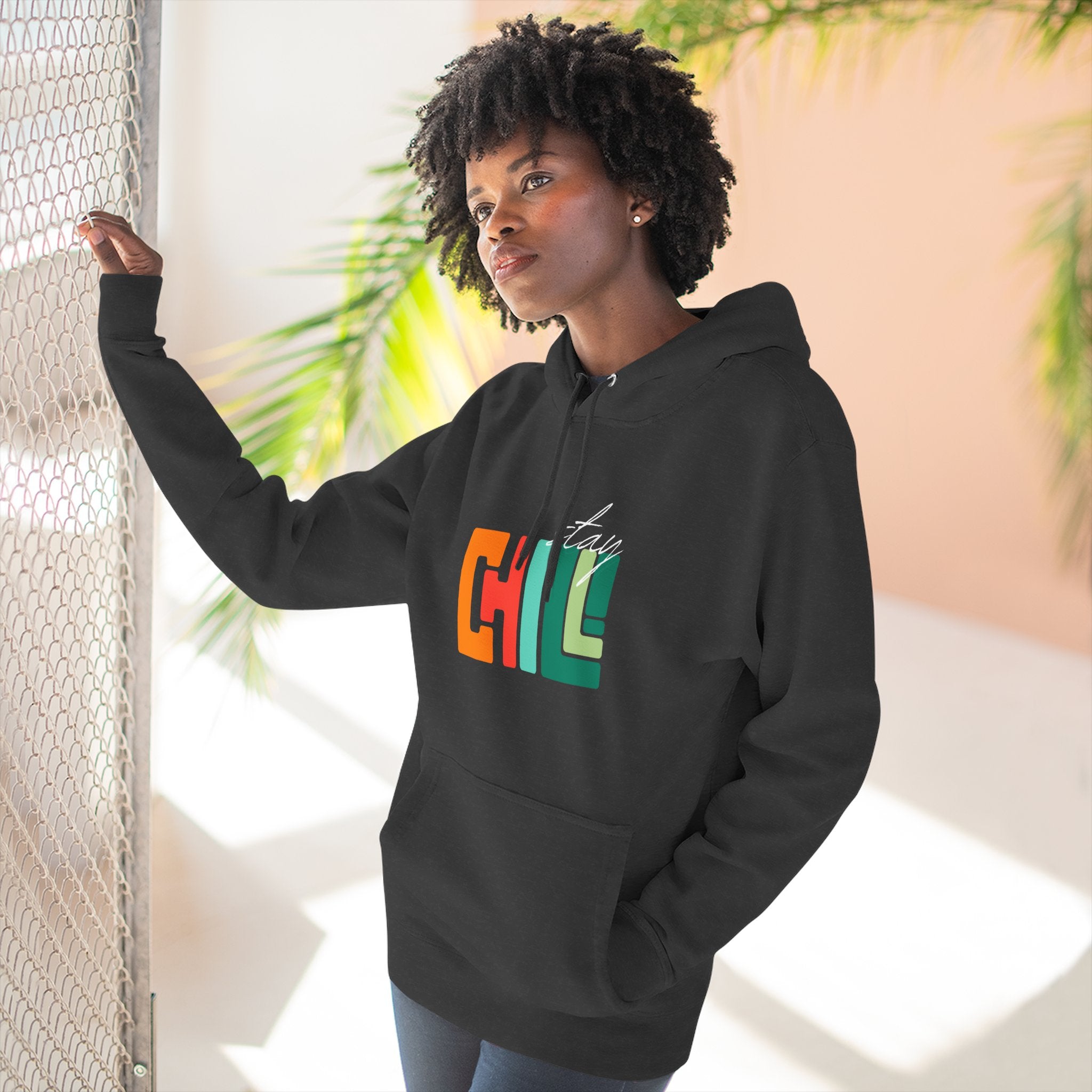 Chill Vibes Three-Panel Fleece Hoodie | Cozy Sweatshirt for Relaxation, Perfect for Gifts, Fashion, and Casual Wear