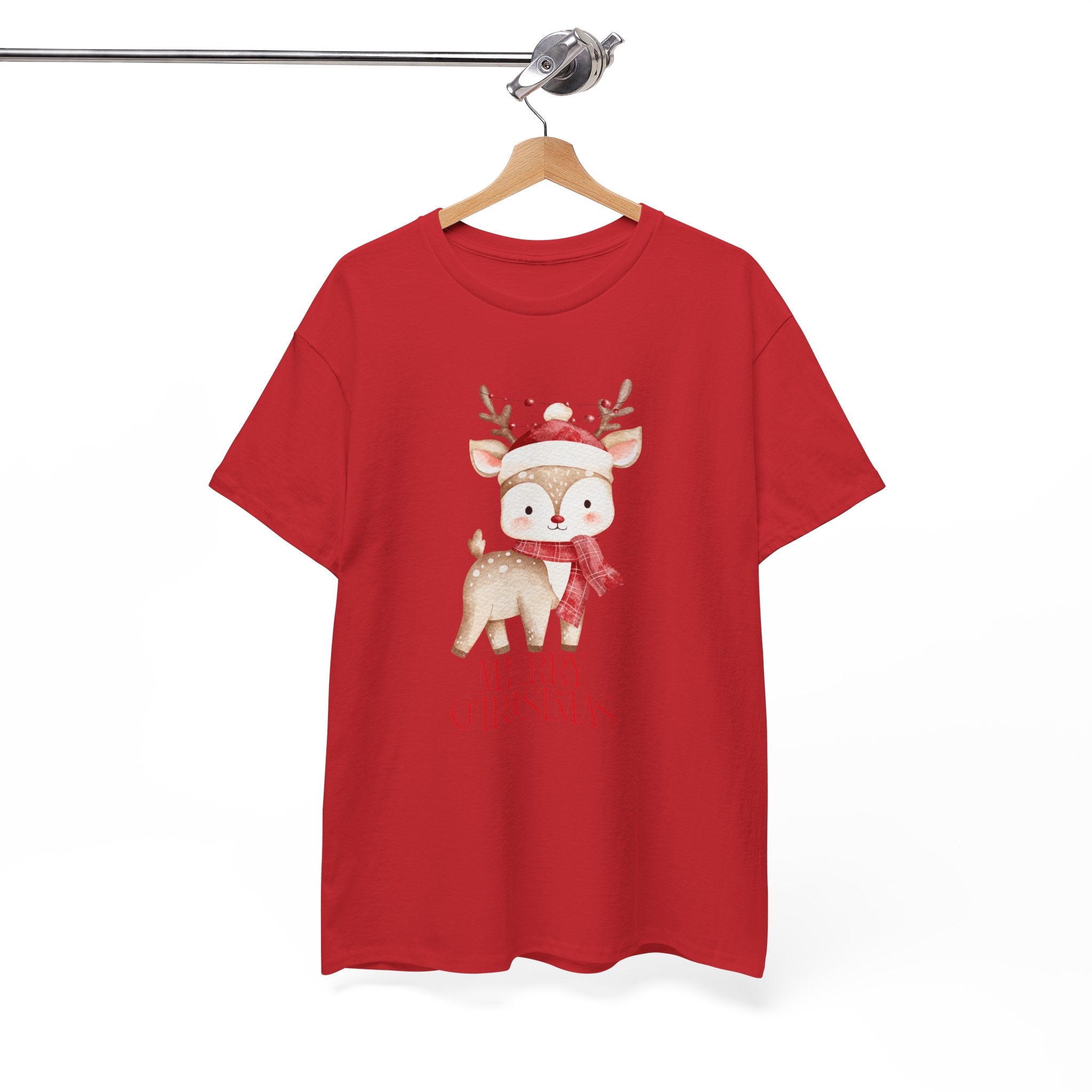 Kids' Cute Reindeer Christmas Tee – Merry Christmas Woodland Holiday Shirt