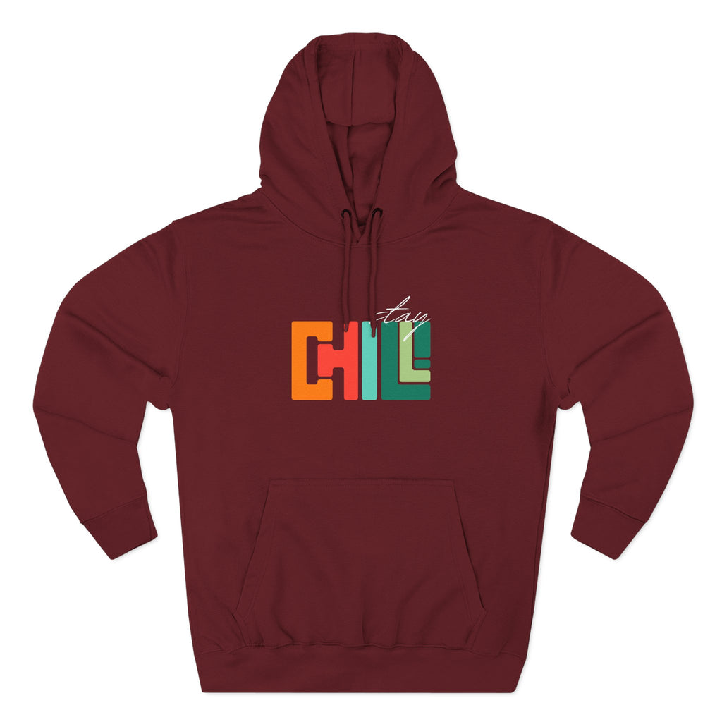 Chill Vibes Three-Panel Fleece Hoodie | Cozy Sweatshirt for Relaxation, Perfect for Gifts, Fashion, and Casual Wear