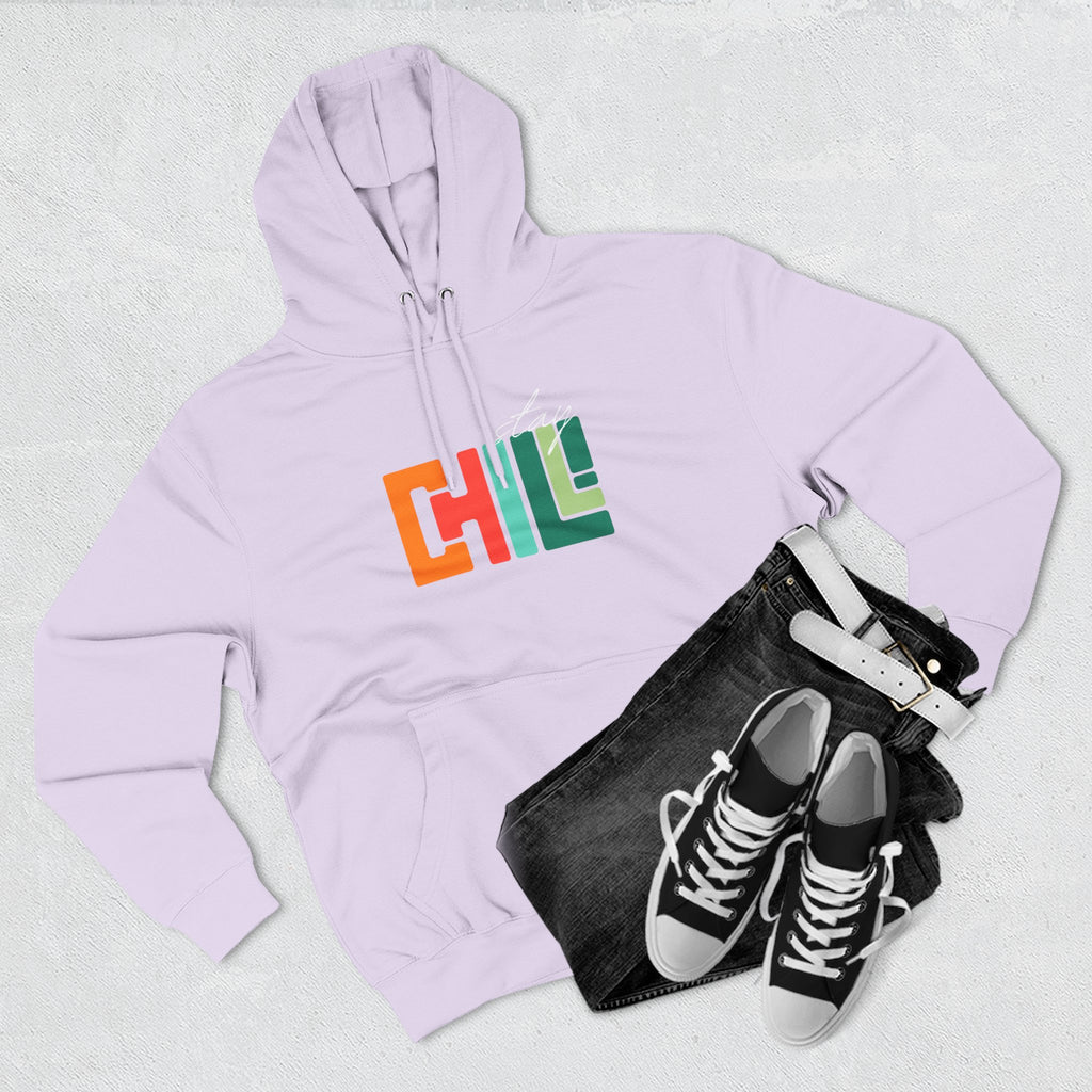Chill Vibes Three-Panel Fleece Hoodie | Cozy Sweatshirt for Relaxation, Perfect for Gifts, Fashion, and Casual Wear