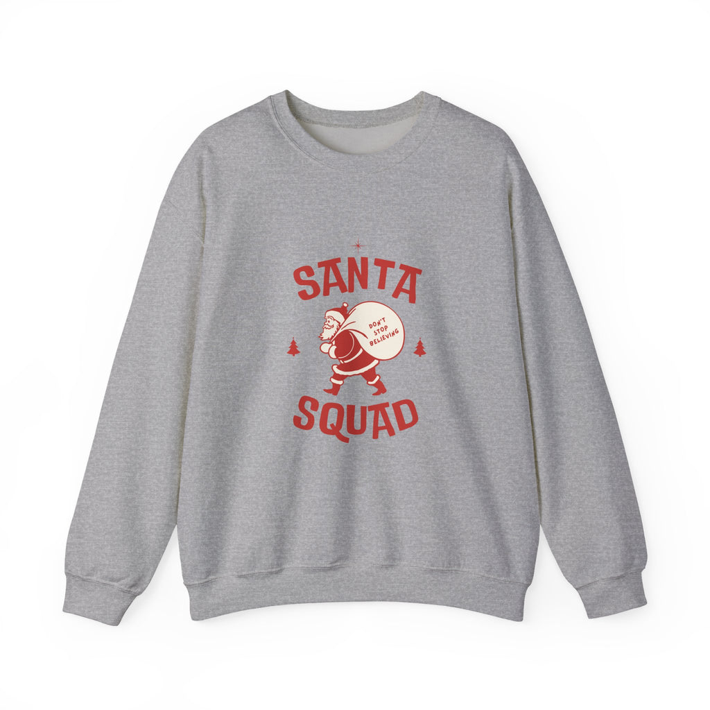 Santa Squad Crewneck Sweatshirt — Retro Santa Graphic Christmas Sweater