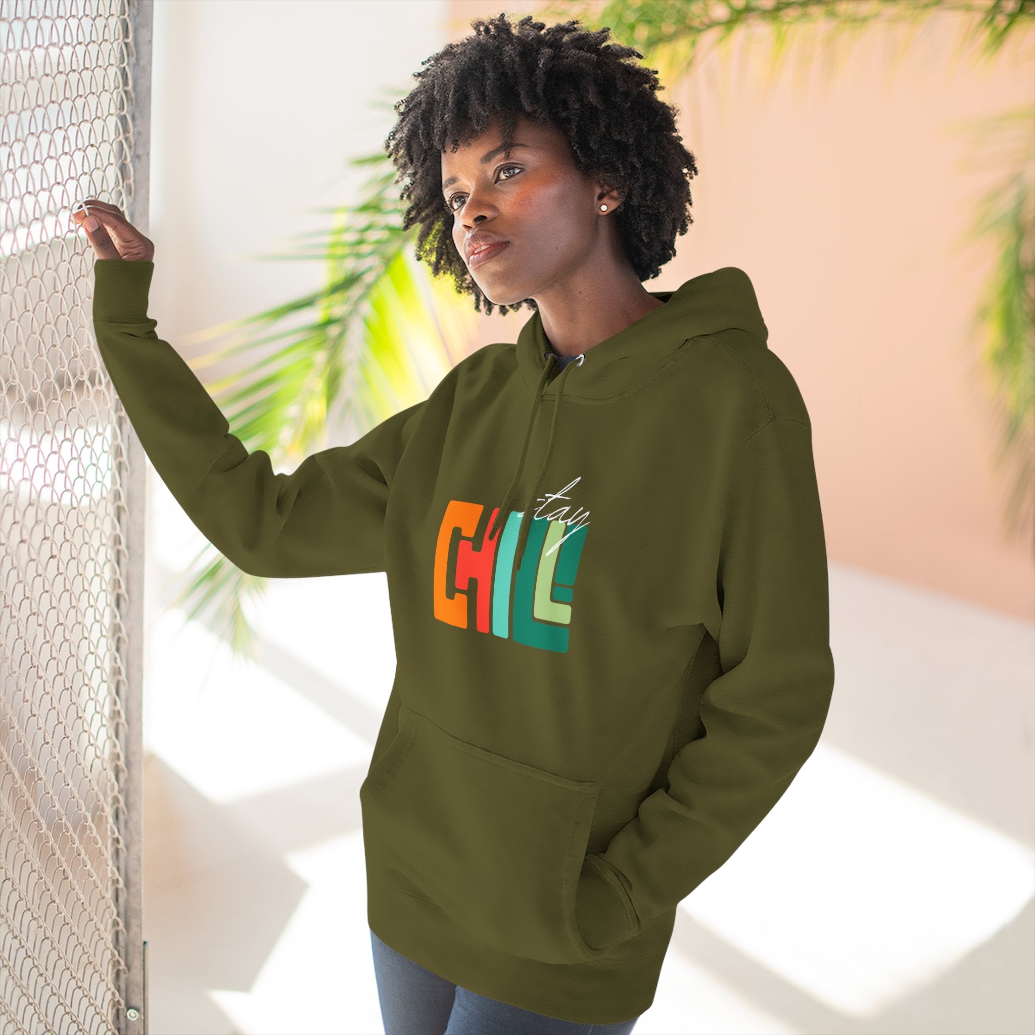 Chill Vibes Three-Panel Fleece Hoodie | Cozy Sweatshirt for Relaxation, Perfect for Gifts, Fashion, and Casual Wear