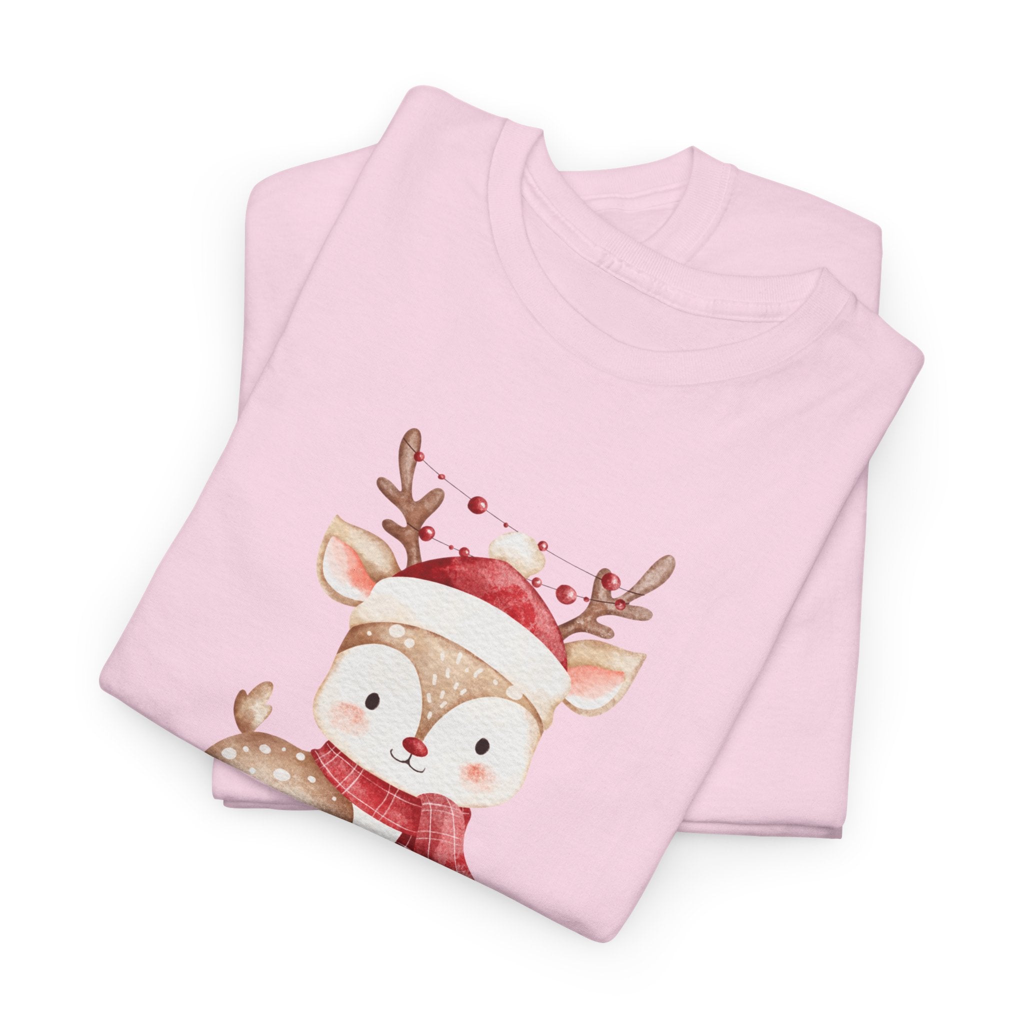 Kids' Cute Reindeer Christmas Tee – Merry Christmas Woodland Holiday Shirt