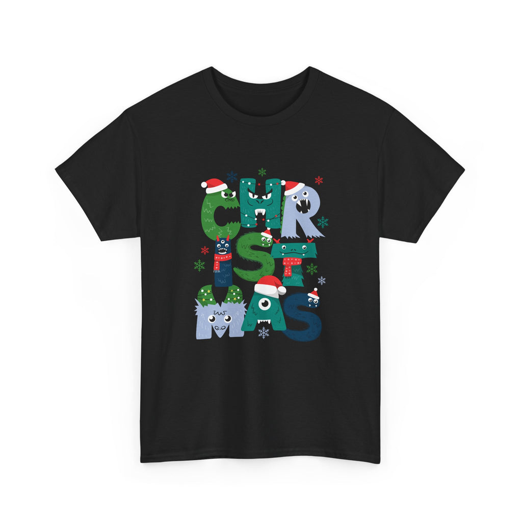 Christmas Graphic Tee — Cute Holiday "CHRISTMAS" Lettering T‑Shirt