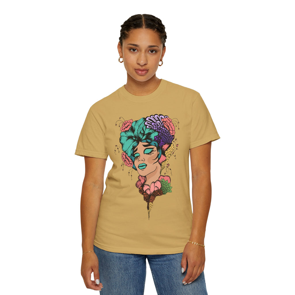 Floral Fantasy T-Shirt | Artistic Graphic Tee for Nature Lovers, Unique Gift, Casual Wear, Eco-Friendly Fashion