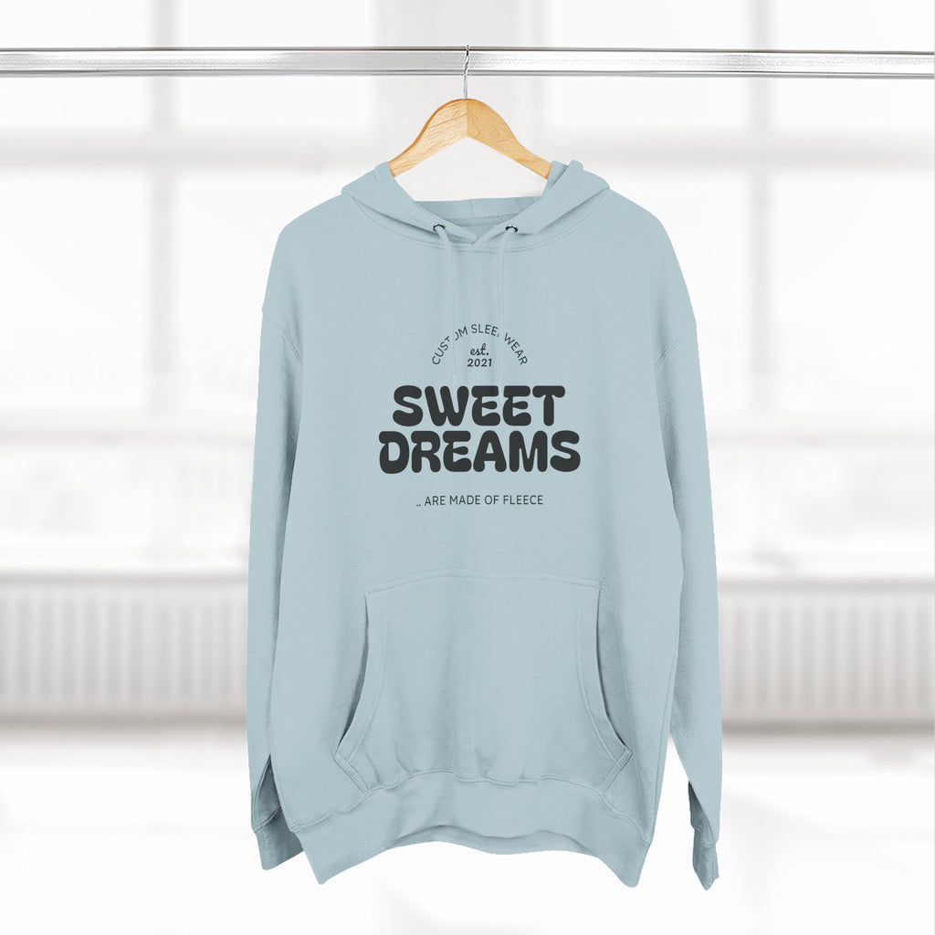 Cozy Sweet Dreams Hoodie, Fleece Pullover for Relaxation, Gift for Dreamers, Perfect for Sleepovers, Casual Wear